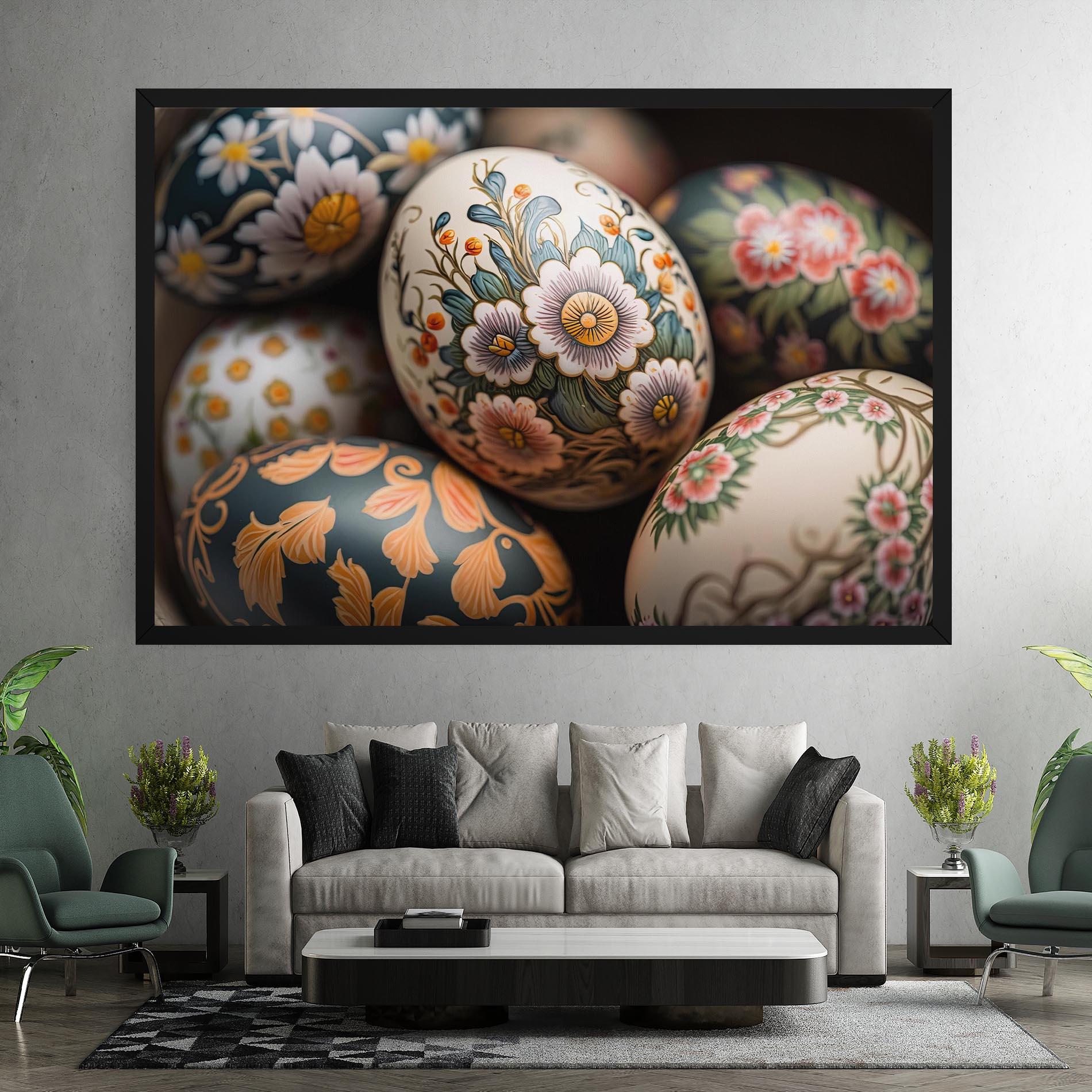 Tablou Canvas Floral Painted Eggs mockup 7