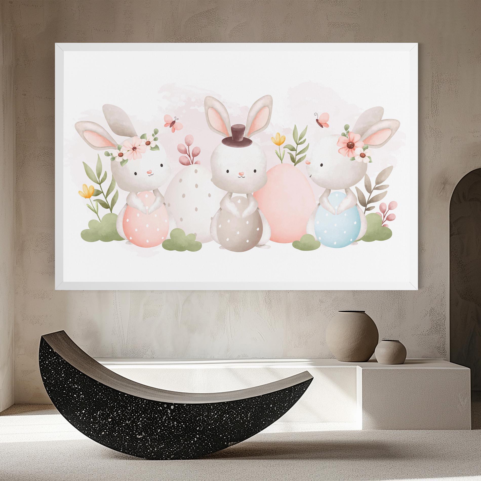 Tablou Canvas Bunny With Hat mockup 8
