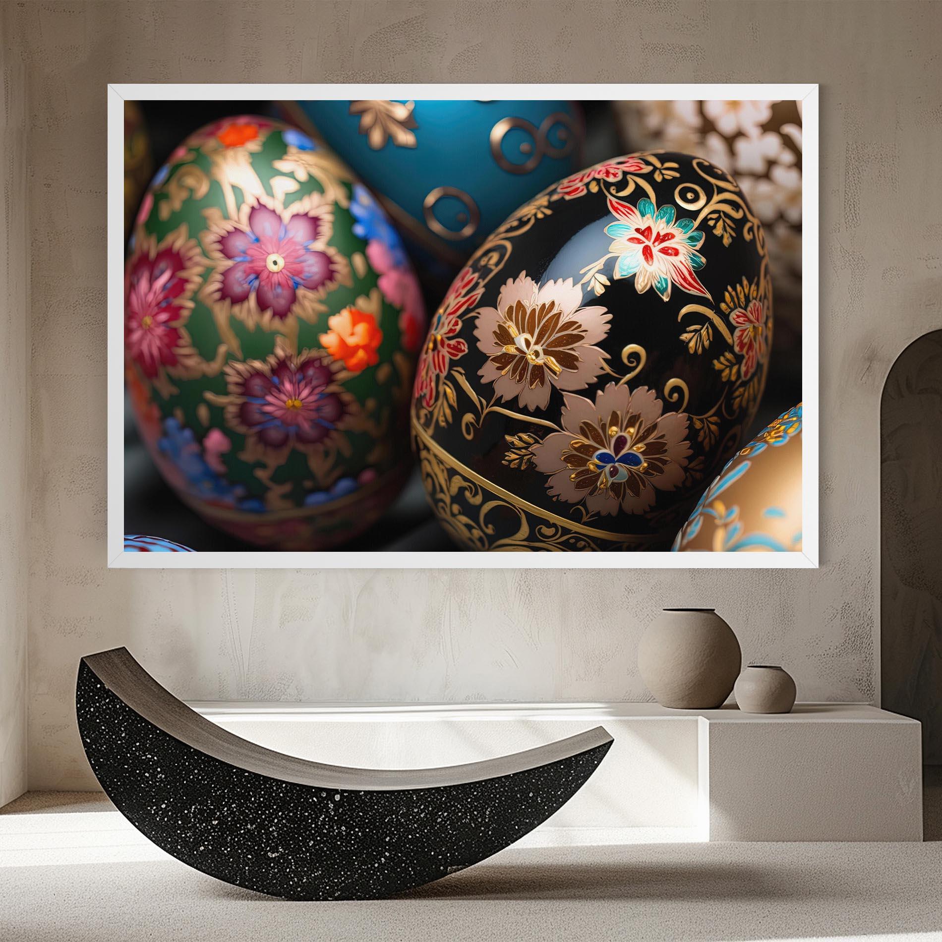 Tablou Canvas Close Up Painted Eggs mockup 8