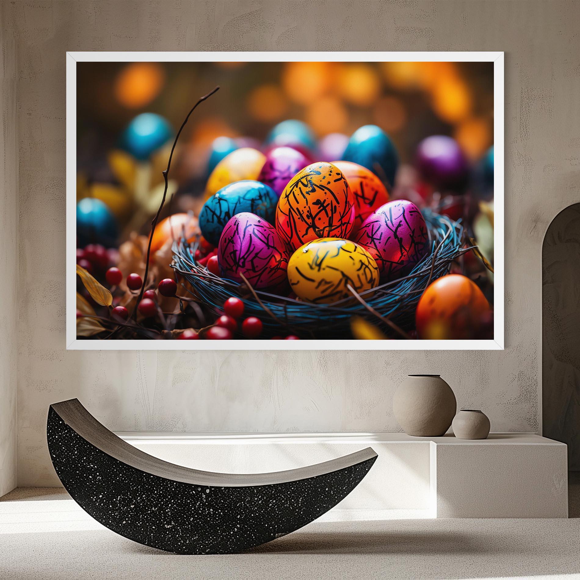 Tablou Canvas Colorful Easter Eggs mockup 8