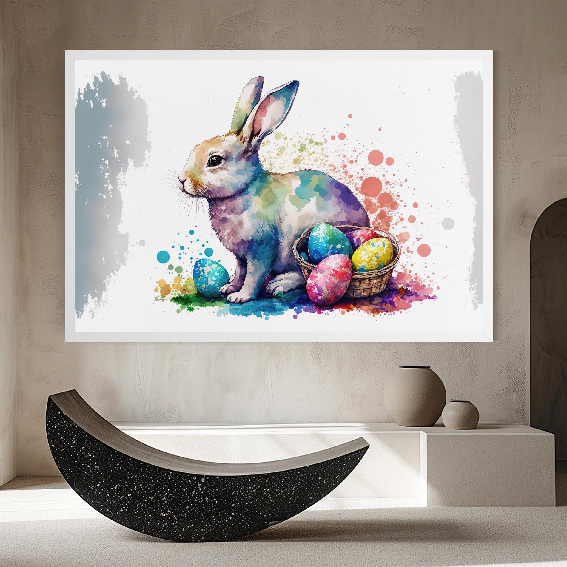 Tablou Canvas Easter Bunny Watercolor mockup 8