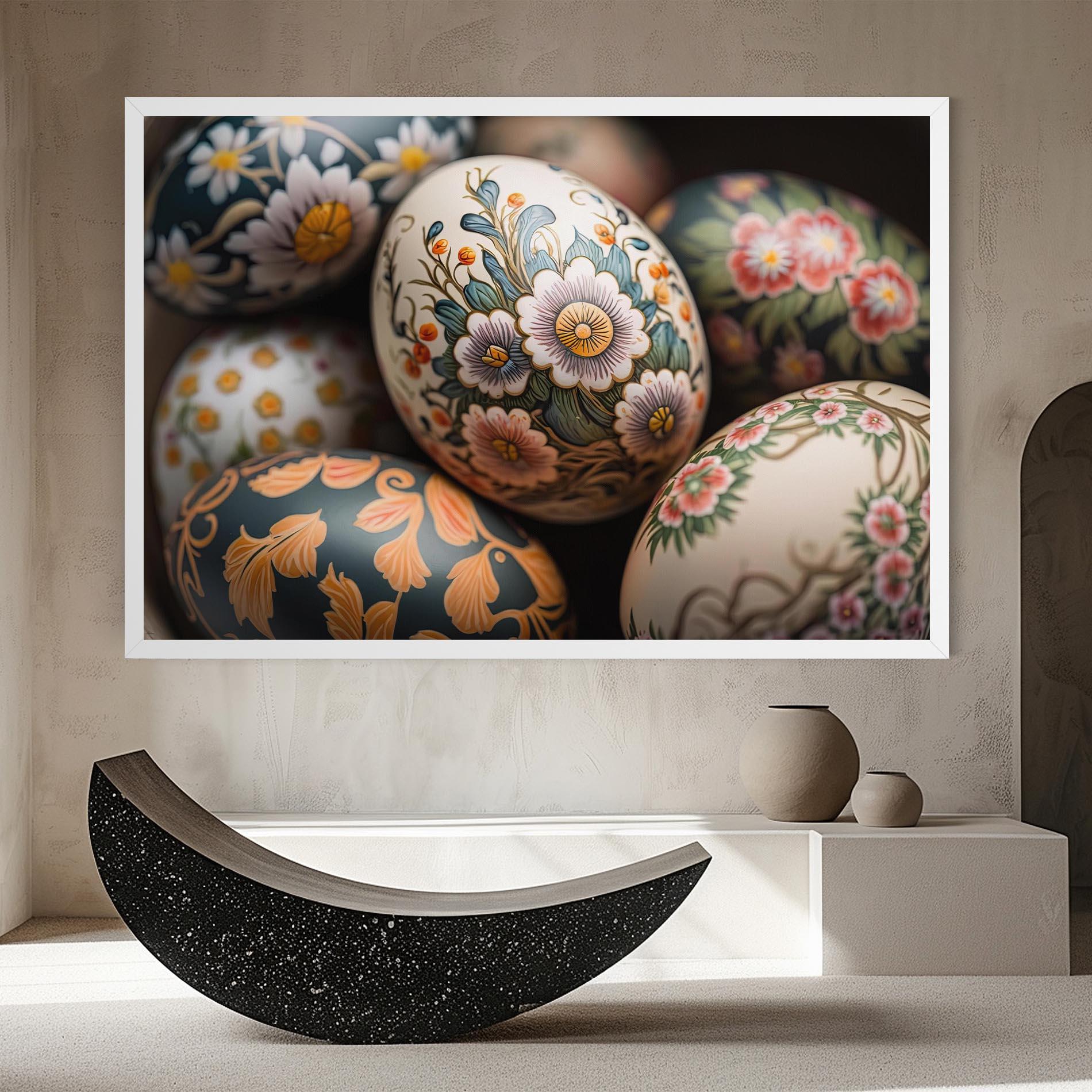 Tablou Canvas Floral Painted Eggs mockup 8