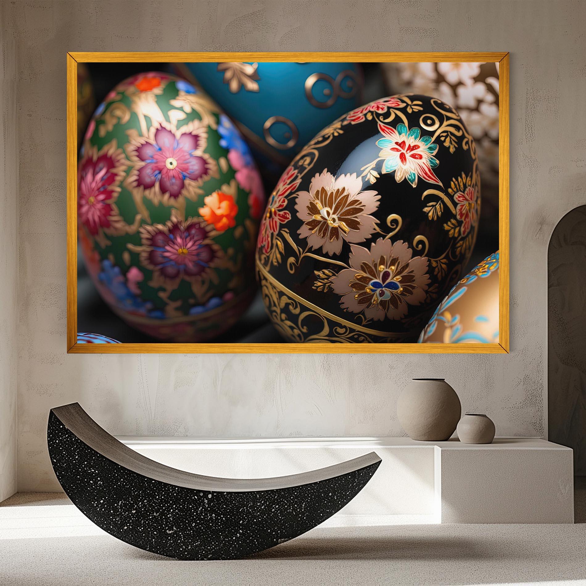 Tablou Canvas Close Up Painted Eggs mockup 8