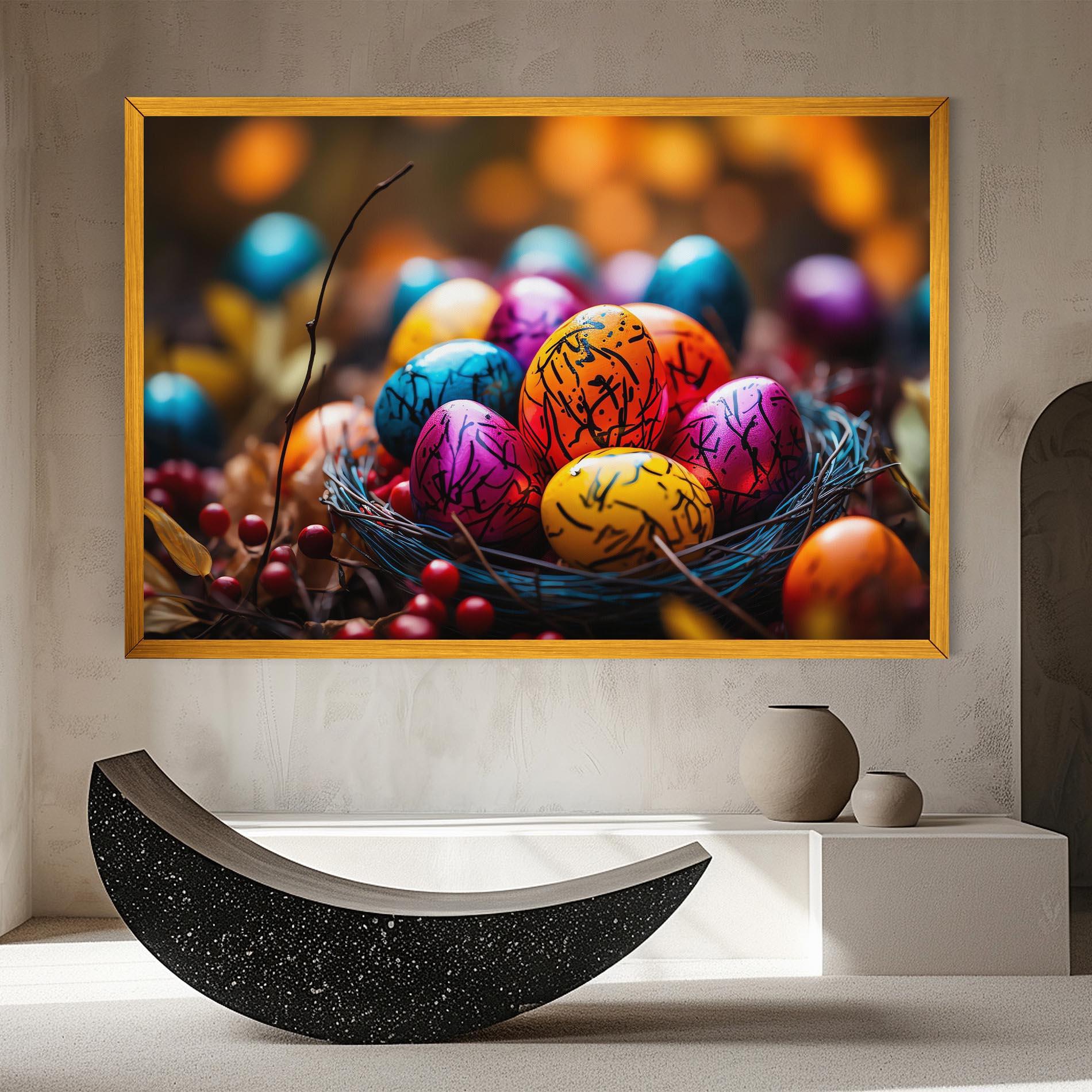 Tablou Canvas Colorful Easter Eggs mockup 8