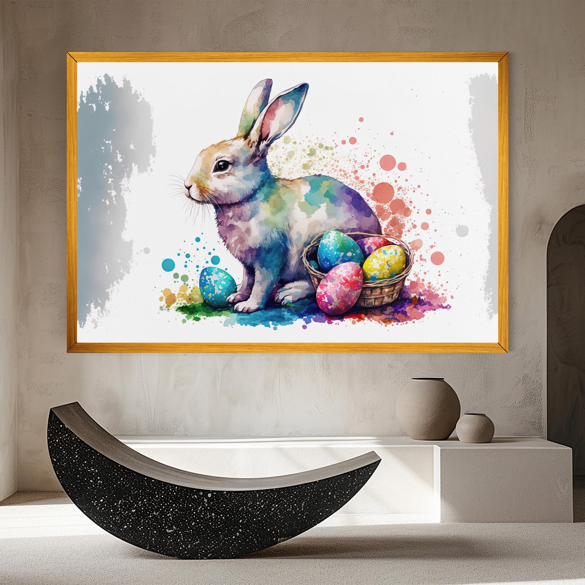 Tablou Canvas Easter Bunny Watercolor mockup 8