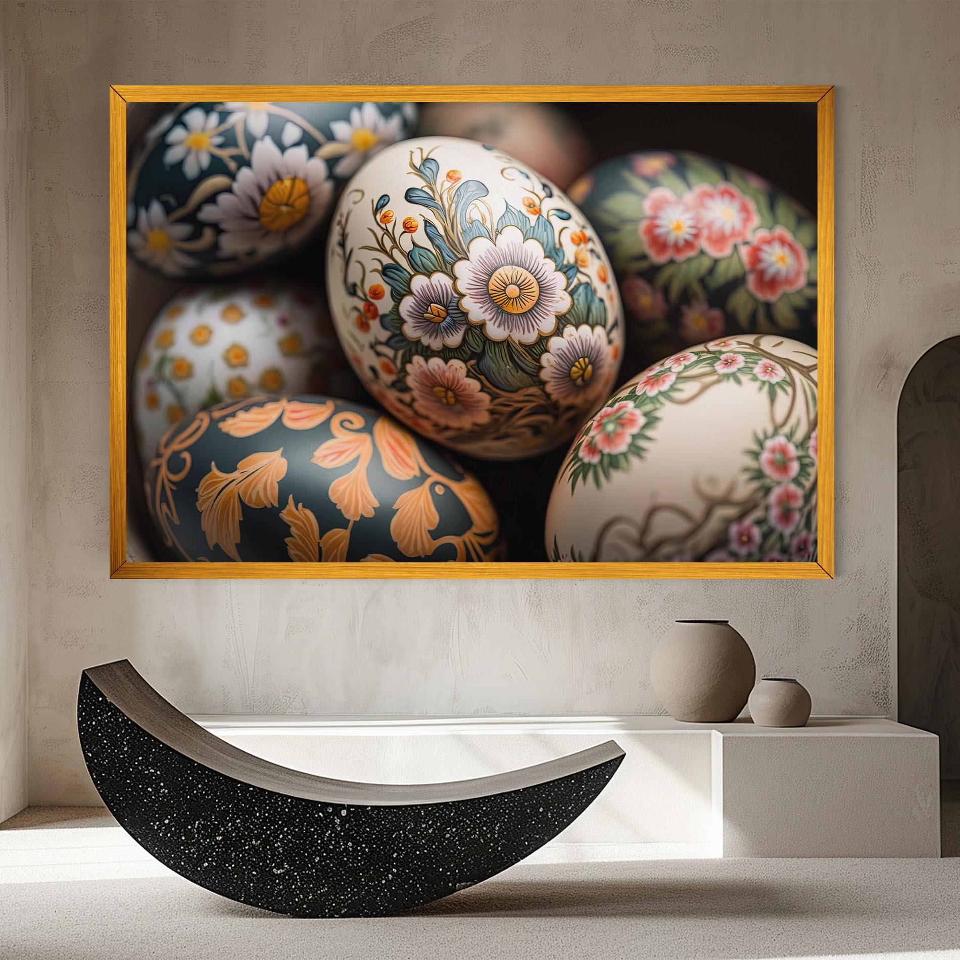 Tablou Canvas Floral Painted Eggs mockup 8