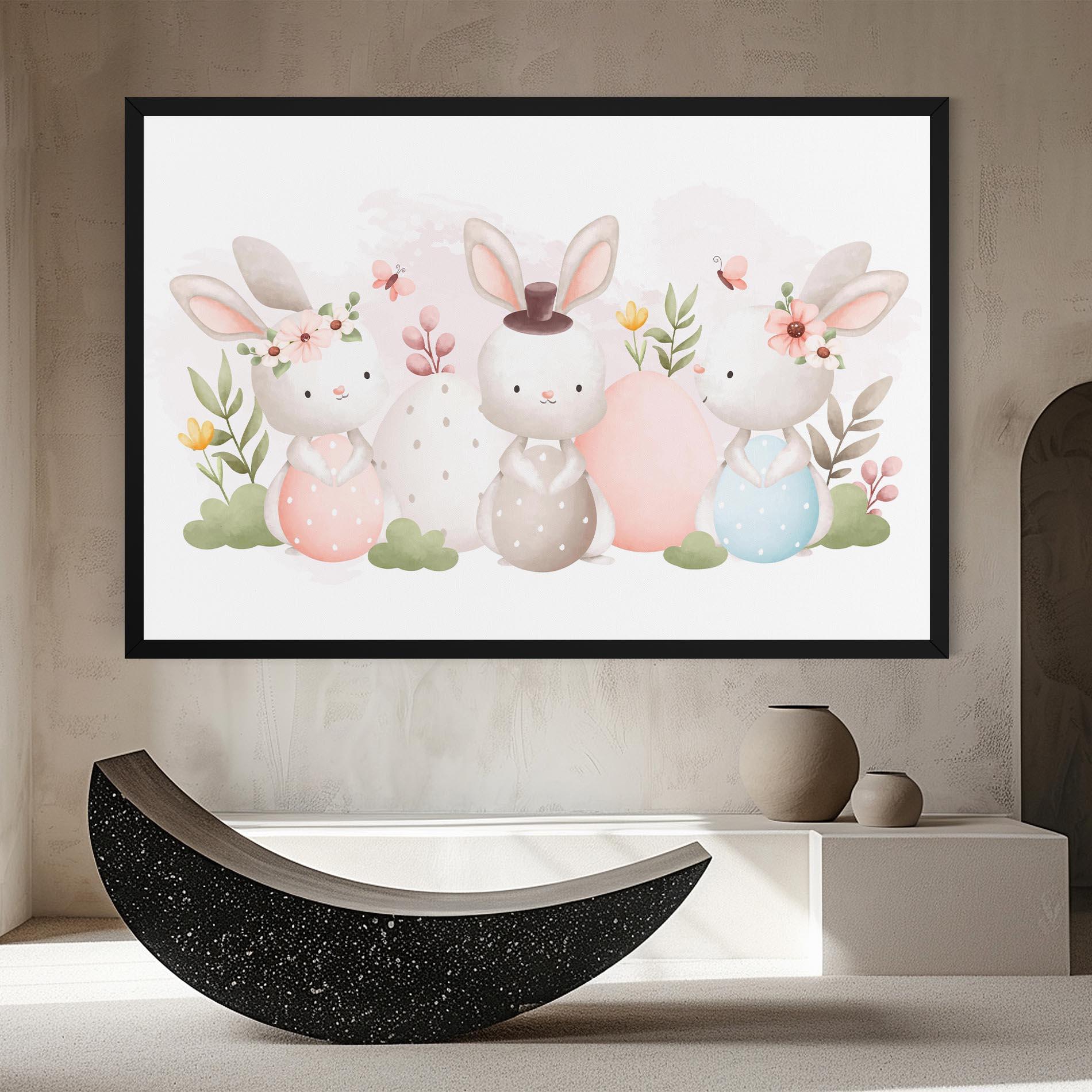 Tablou Canvas Bunny With Hat mockup 8