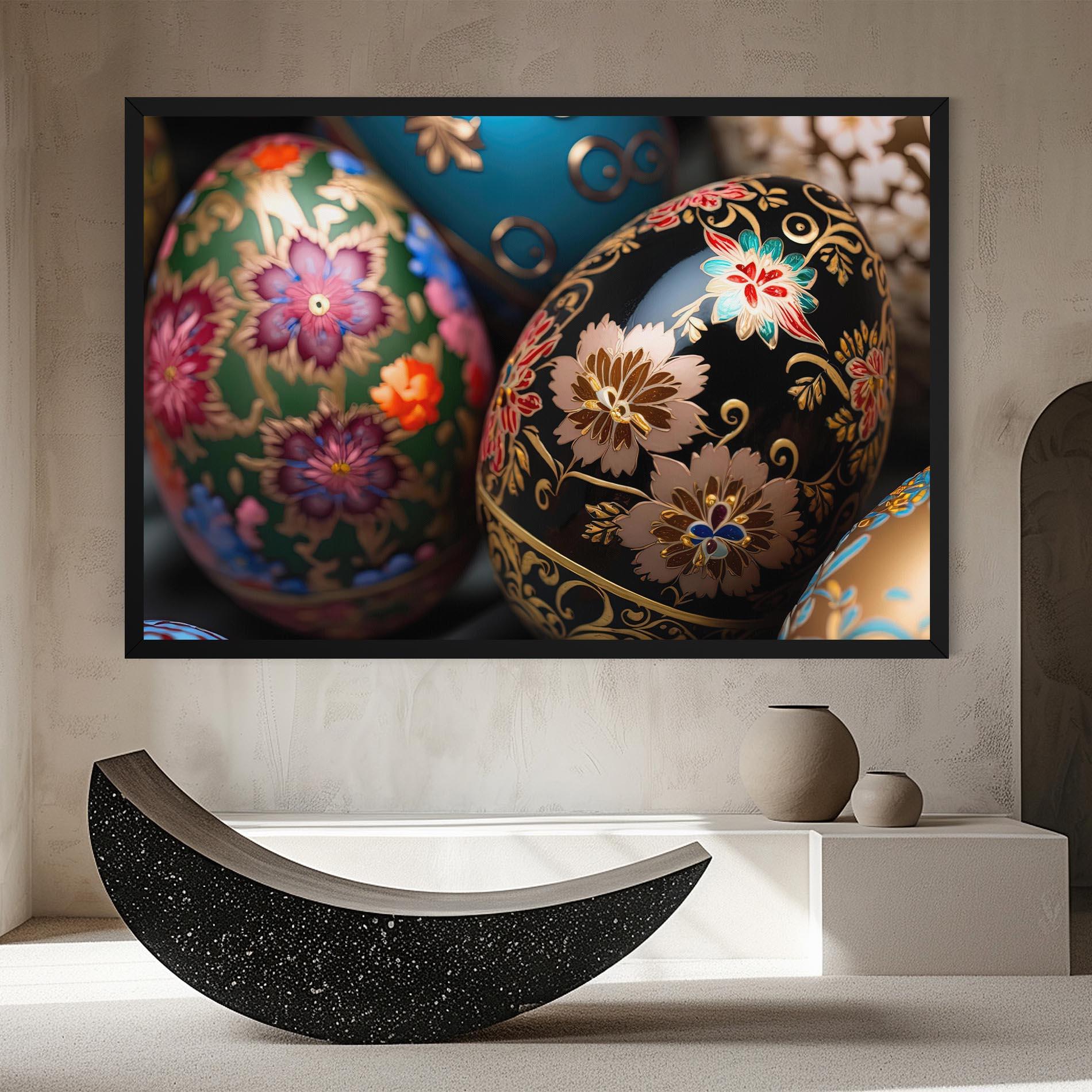 Tablou Canvas Close Up Painted Eggs mockup 8