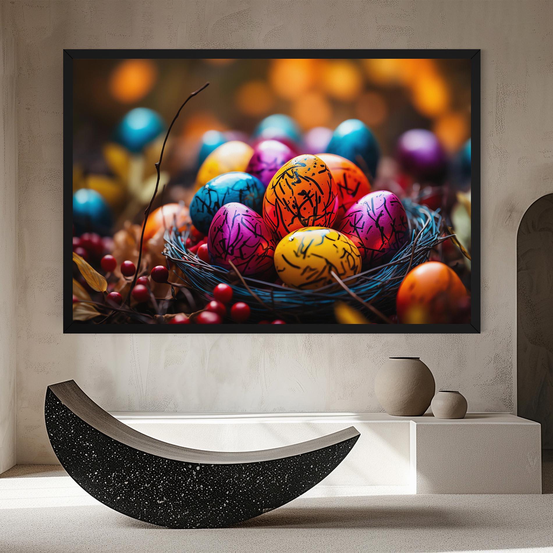 Tablou Canvas Colorful Easter Eggs mockup 8