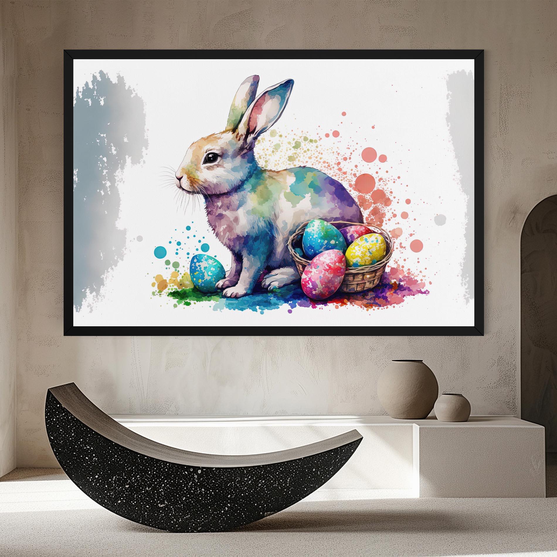 Tablou Canvas Easter Bunny Watercolor mockup 8