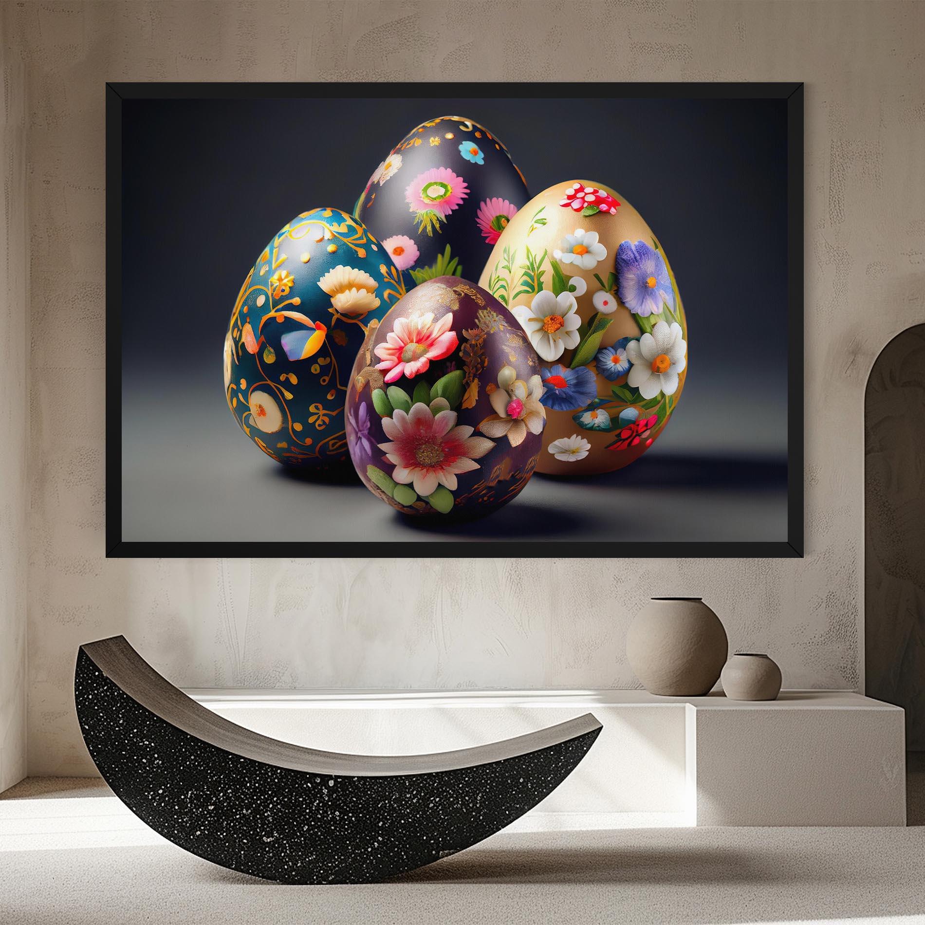 Tablou Canvas Easter Egs Flowers mockup 8