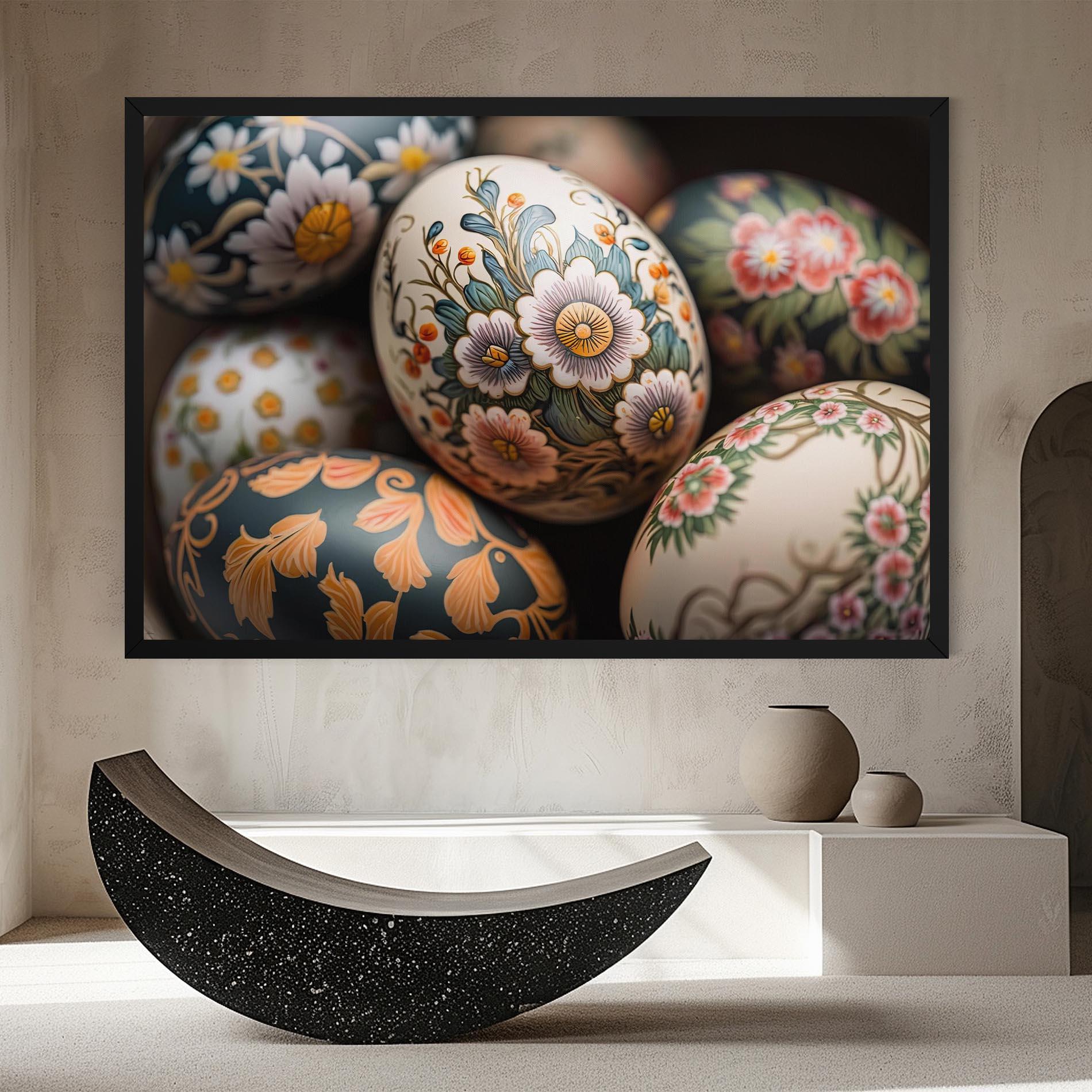 Tablou Canvas Floral Painted Eggs mockup 8