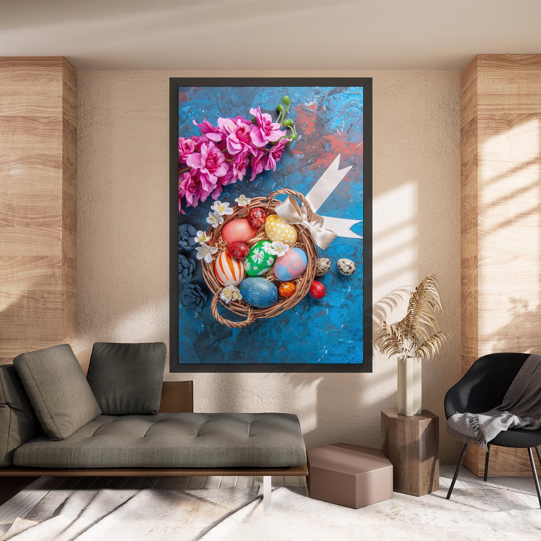 Tablou Canvas Colored Easter Eggs mockup 8