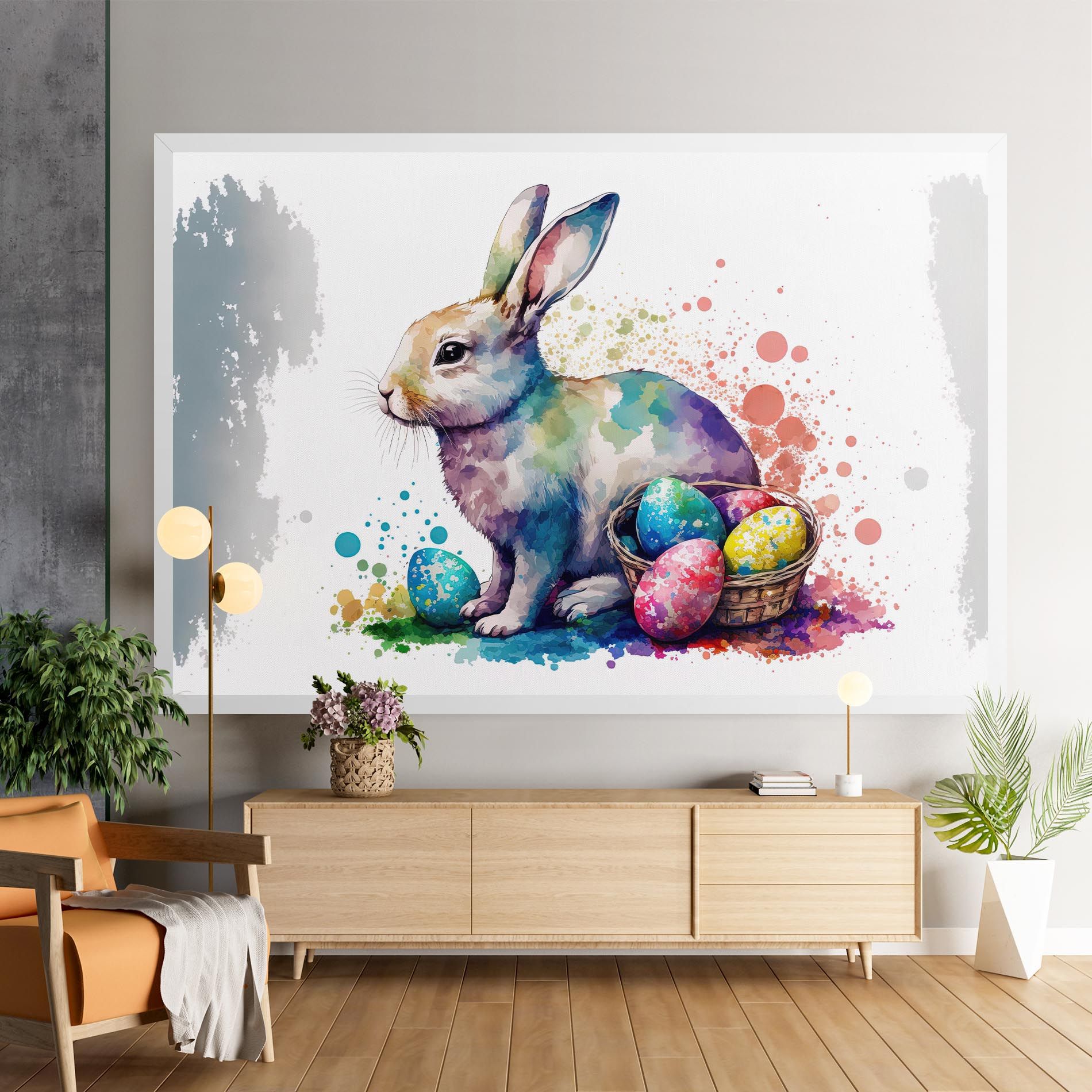 Easter Bunny Watercolor mockup 9