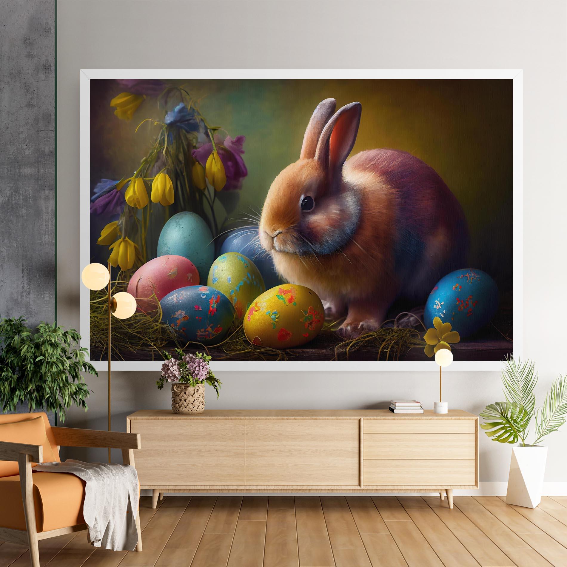 Tablou Canvas Easter Cute Rabbit mockup 9