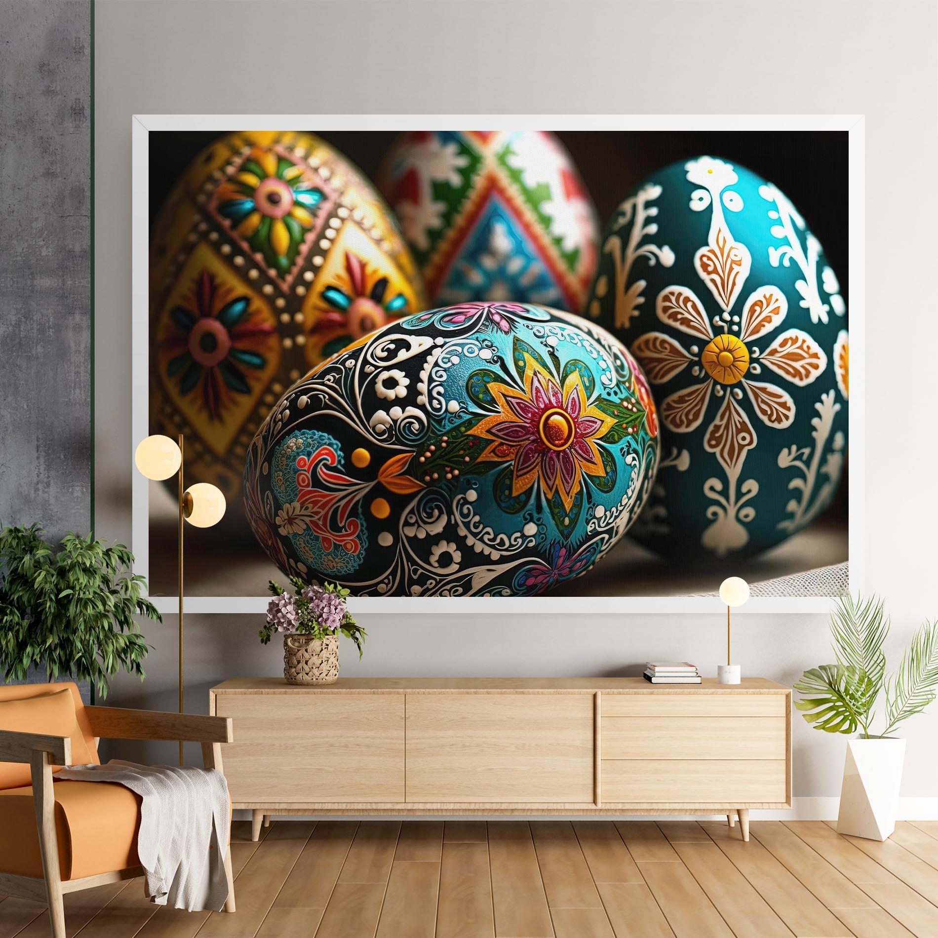 Tablou Canvas Easter Eggs Ornament mockup 9