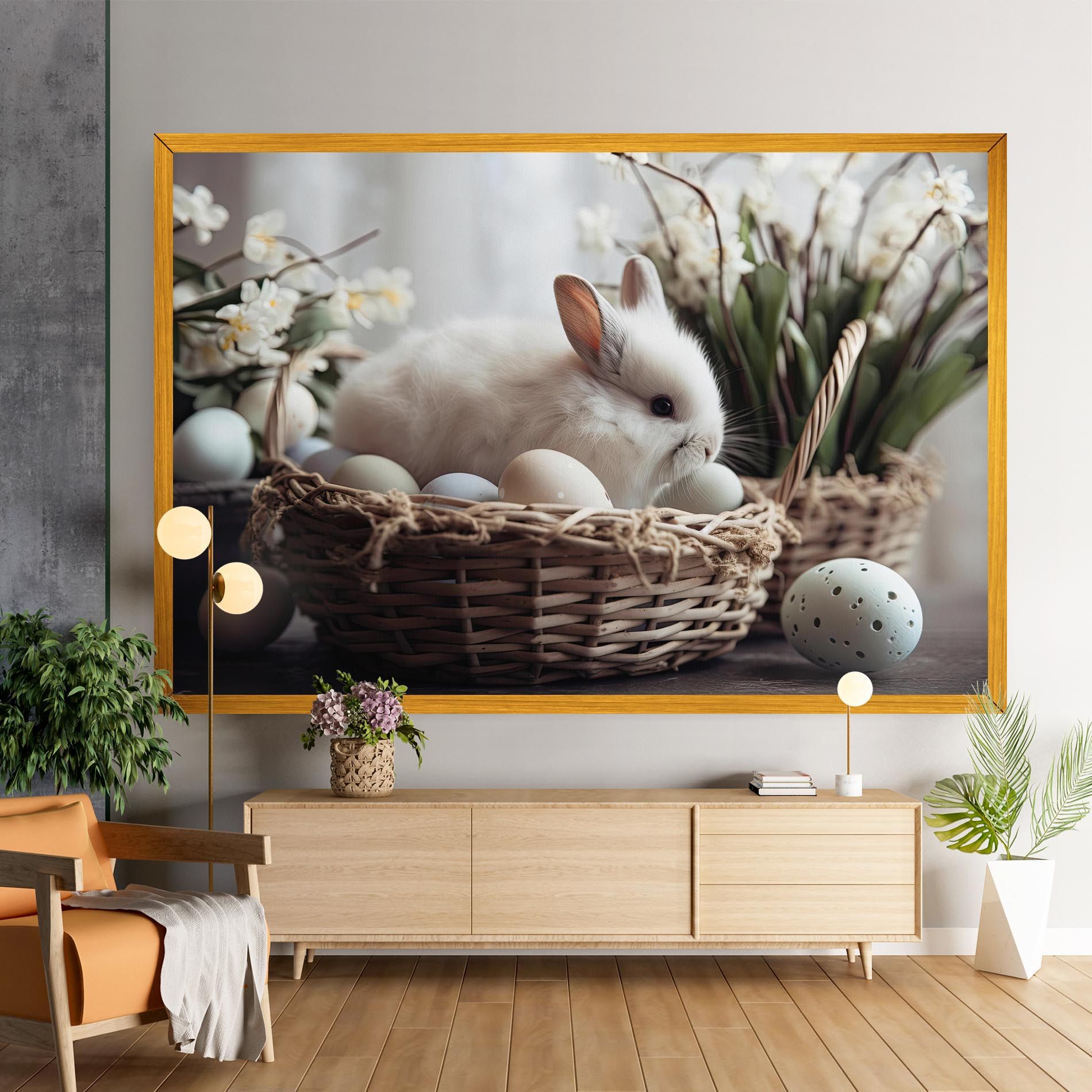 Cute White Easter Eggs mockup 9