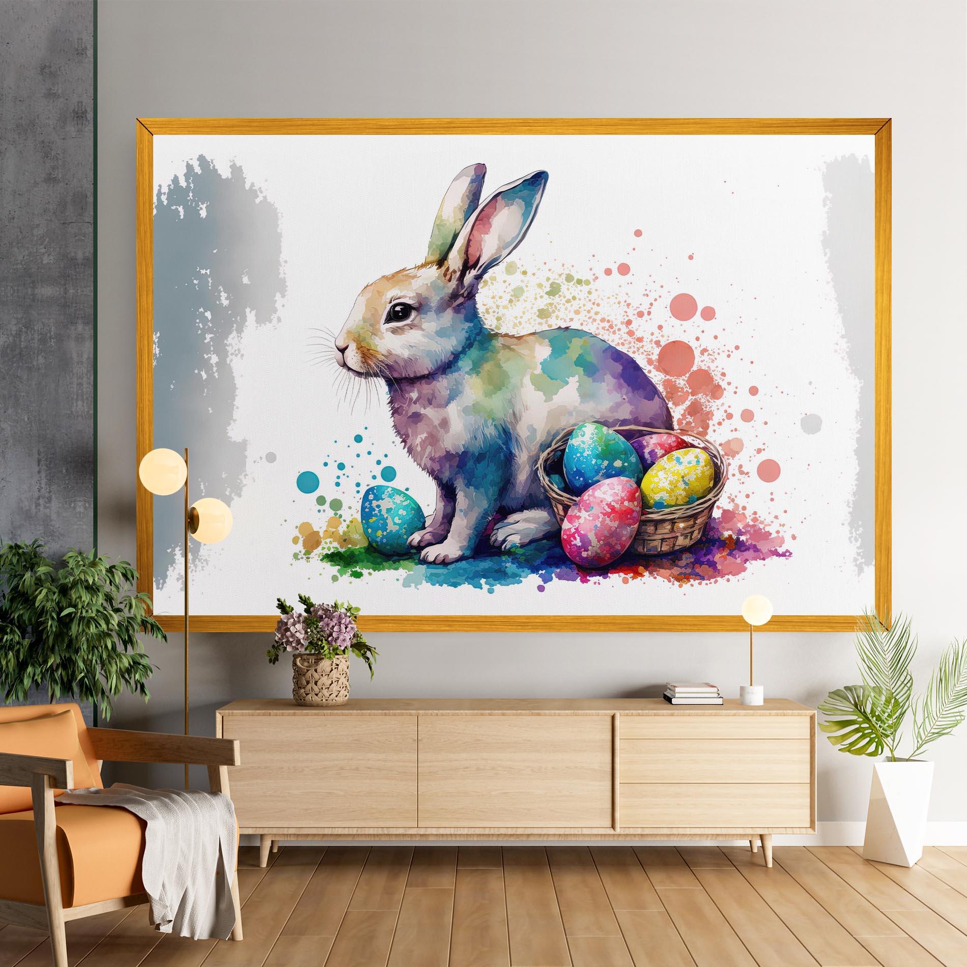 Tablou Canvas Easter Bunny Watercolor mockup 9