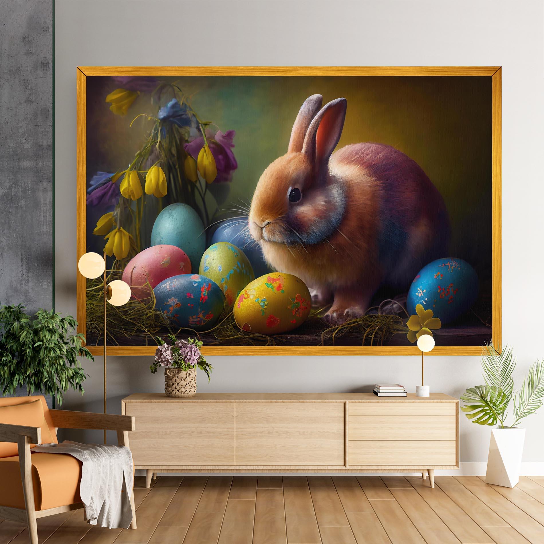 Tablou Canvas Easter Cute Rabbit mockup 9