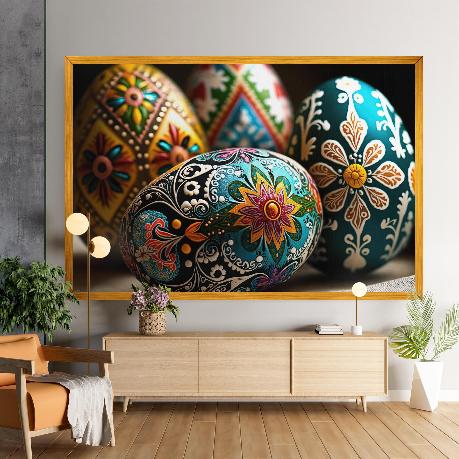 Tablou Canvas Easter Eggs Ornament mockup 9