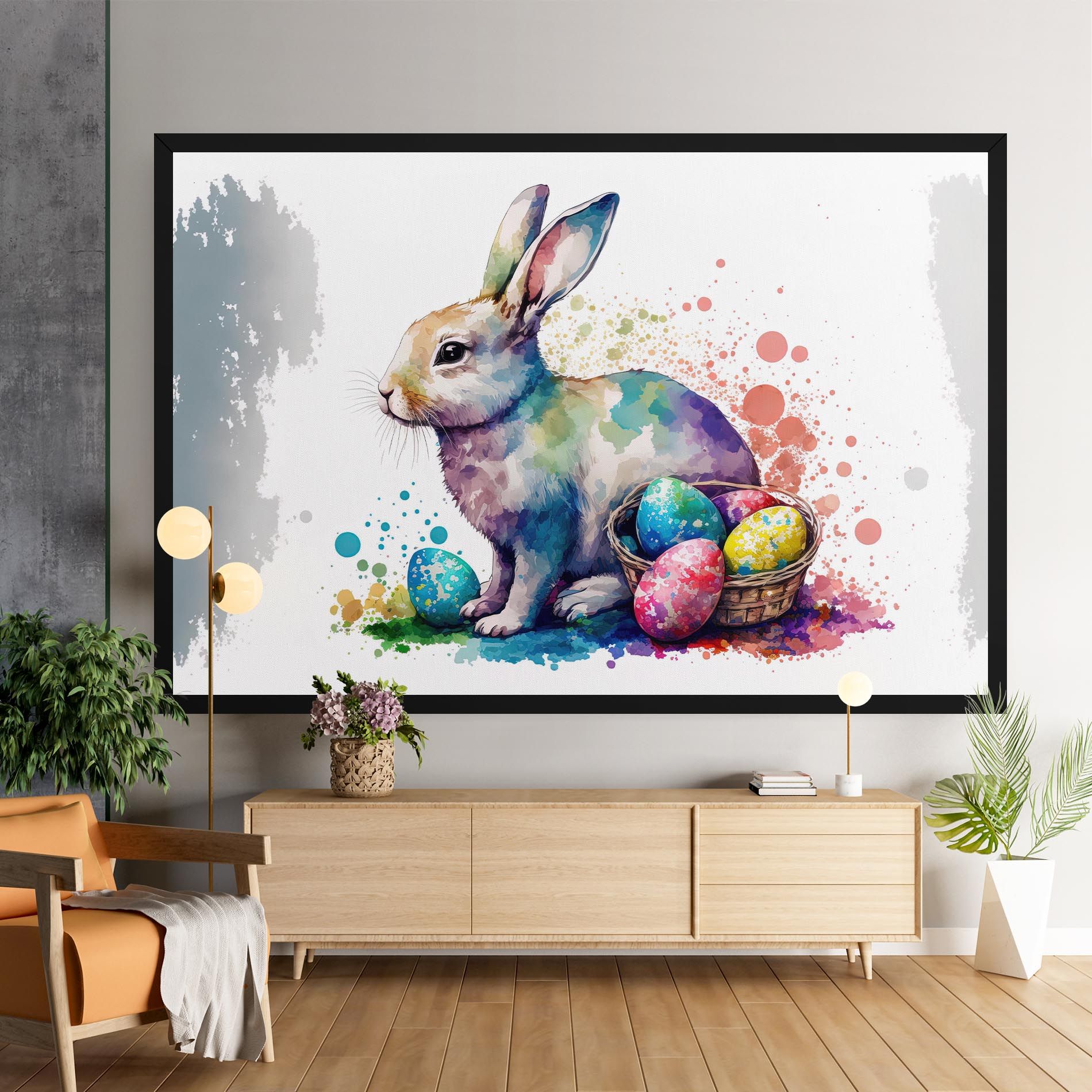 Easter Bunny Watercolor mockup 9