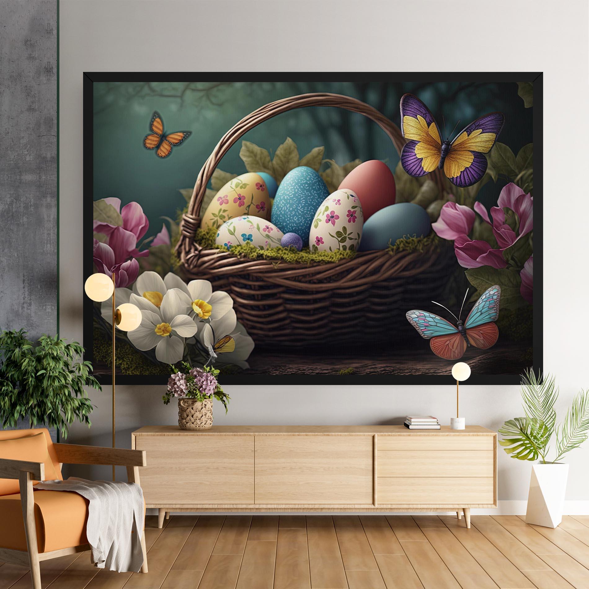 Tablou Canvas Easter Eggs Butterfly mockup 9