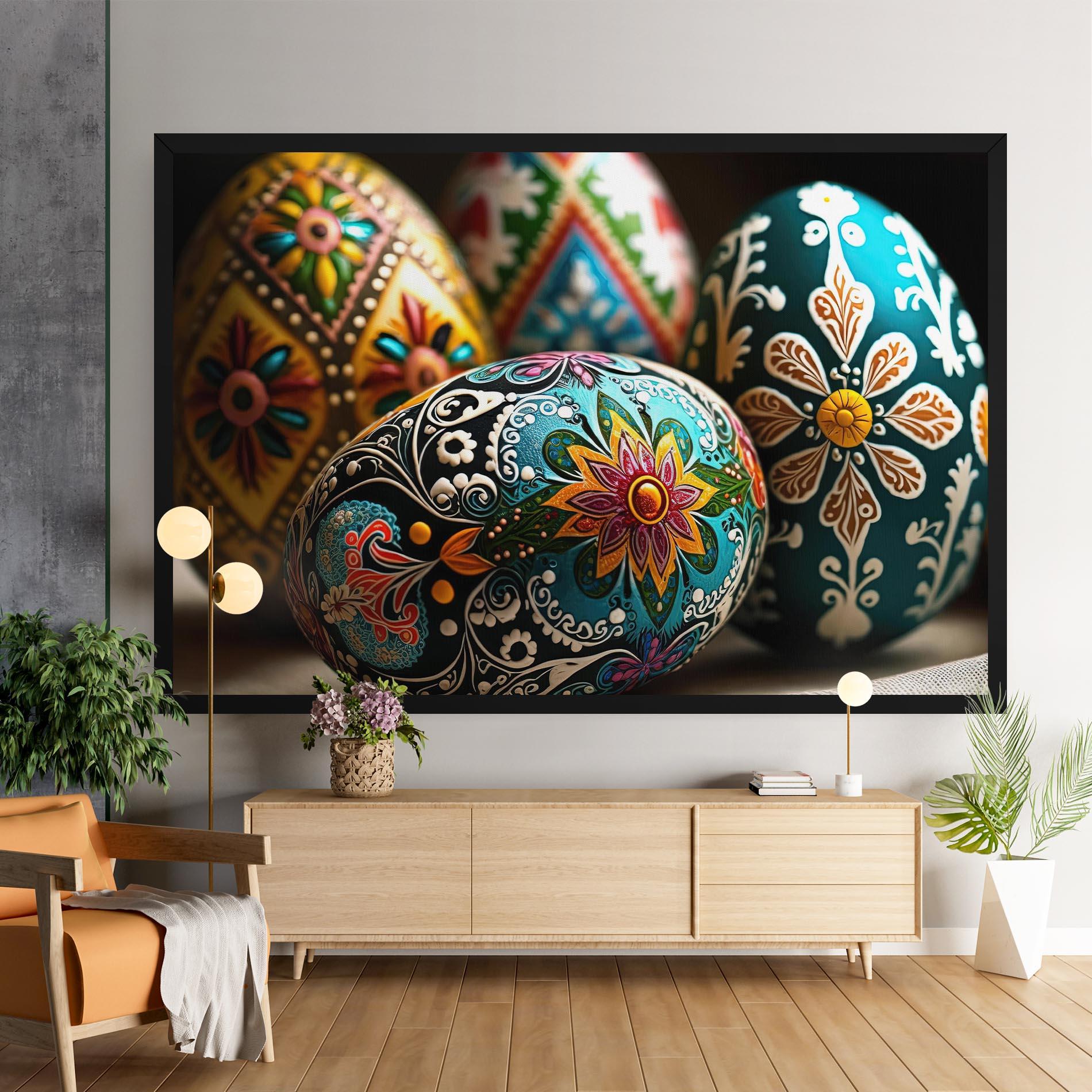 Tablou Canvas Easter Eggs Ornament mockup 9