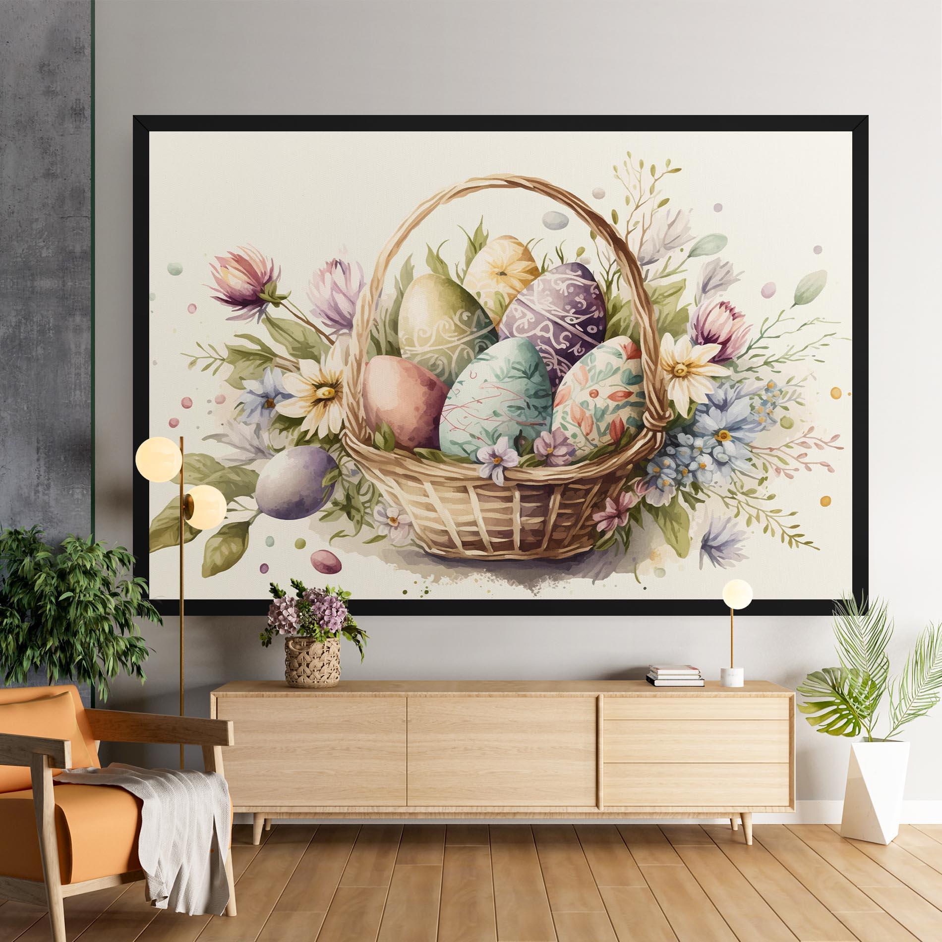 Tablou Canvas Eggs Basket mockup 9