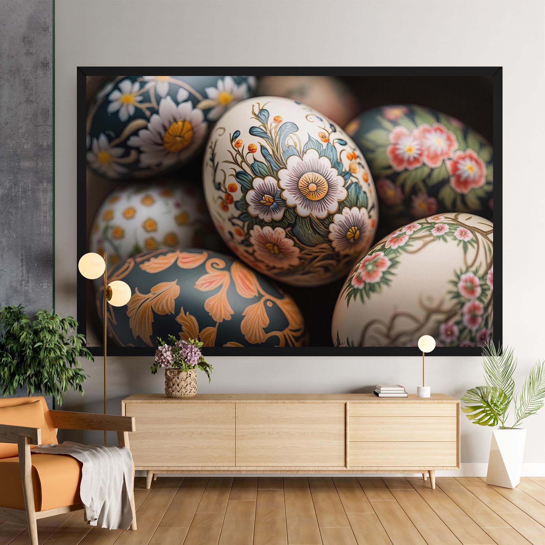 Tablou Canvas Floral Painted Eggs mockup 9