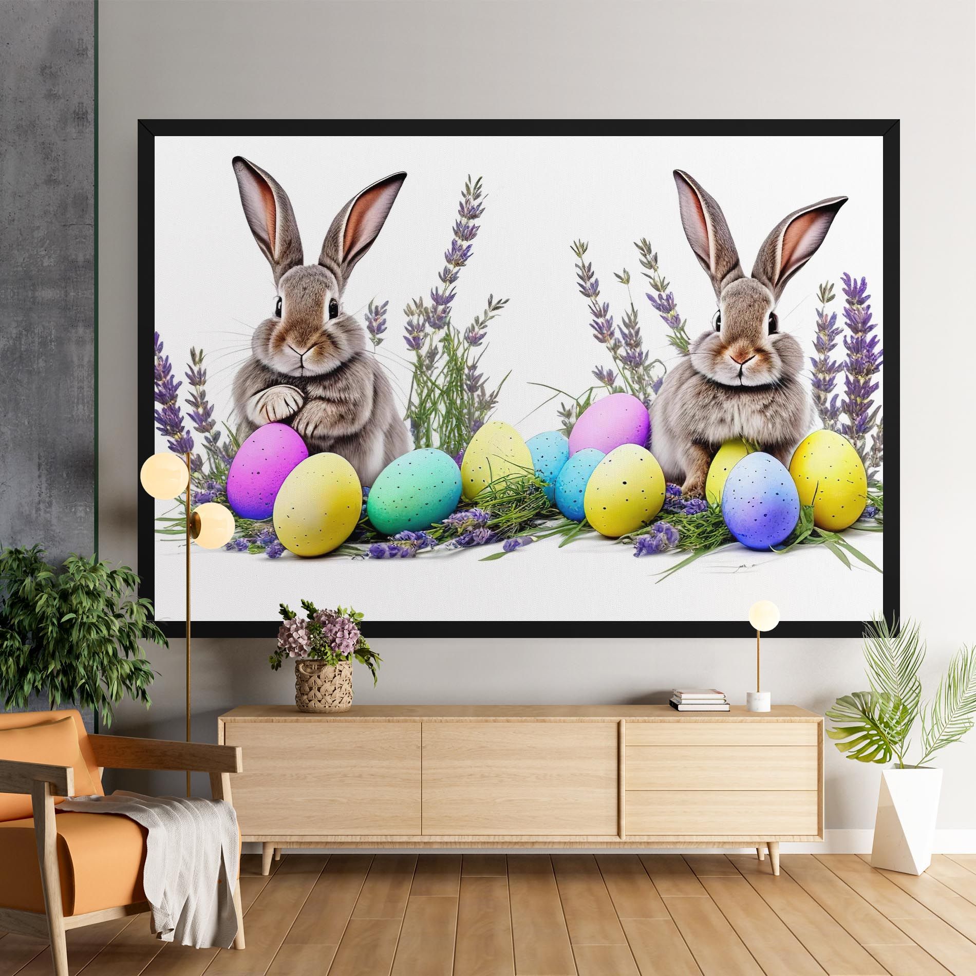 Flowers Easter Bunny mockup 9