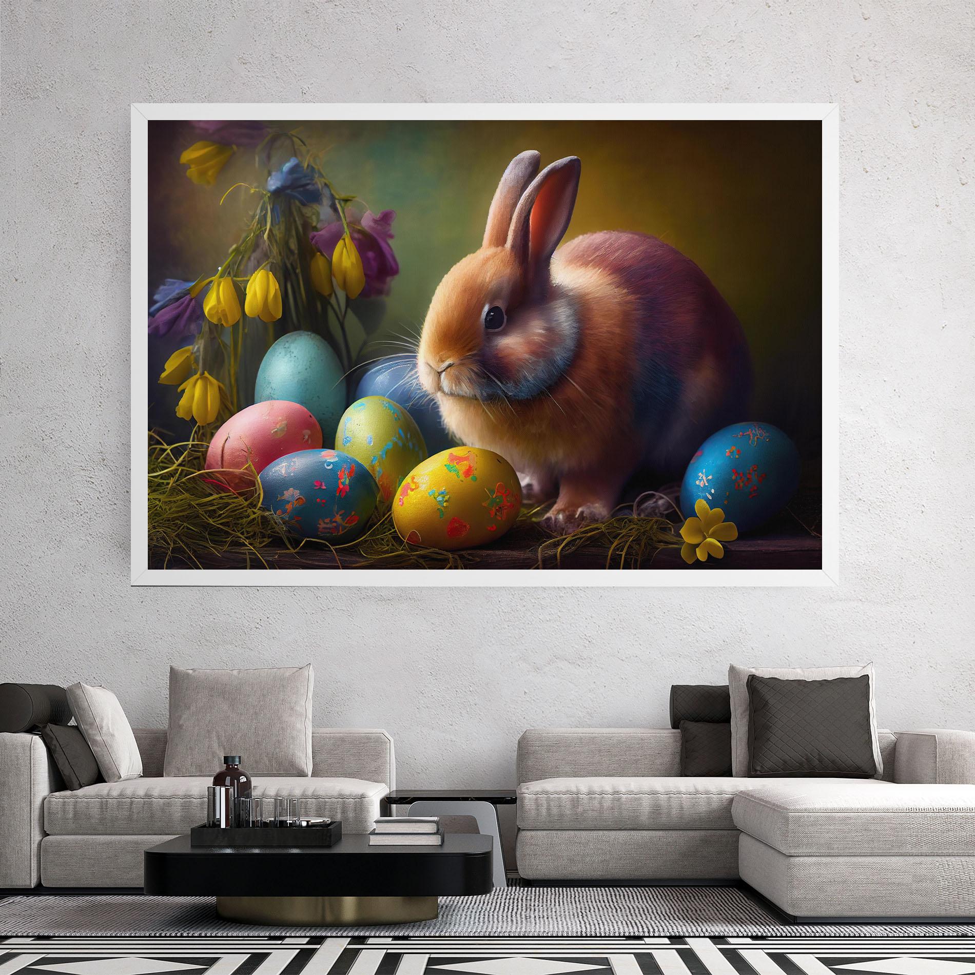 Tablou Canvas Easter Cute Rabbit mockup 2