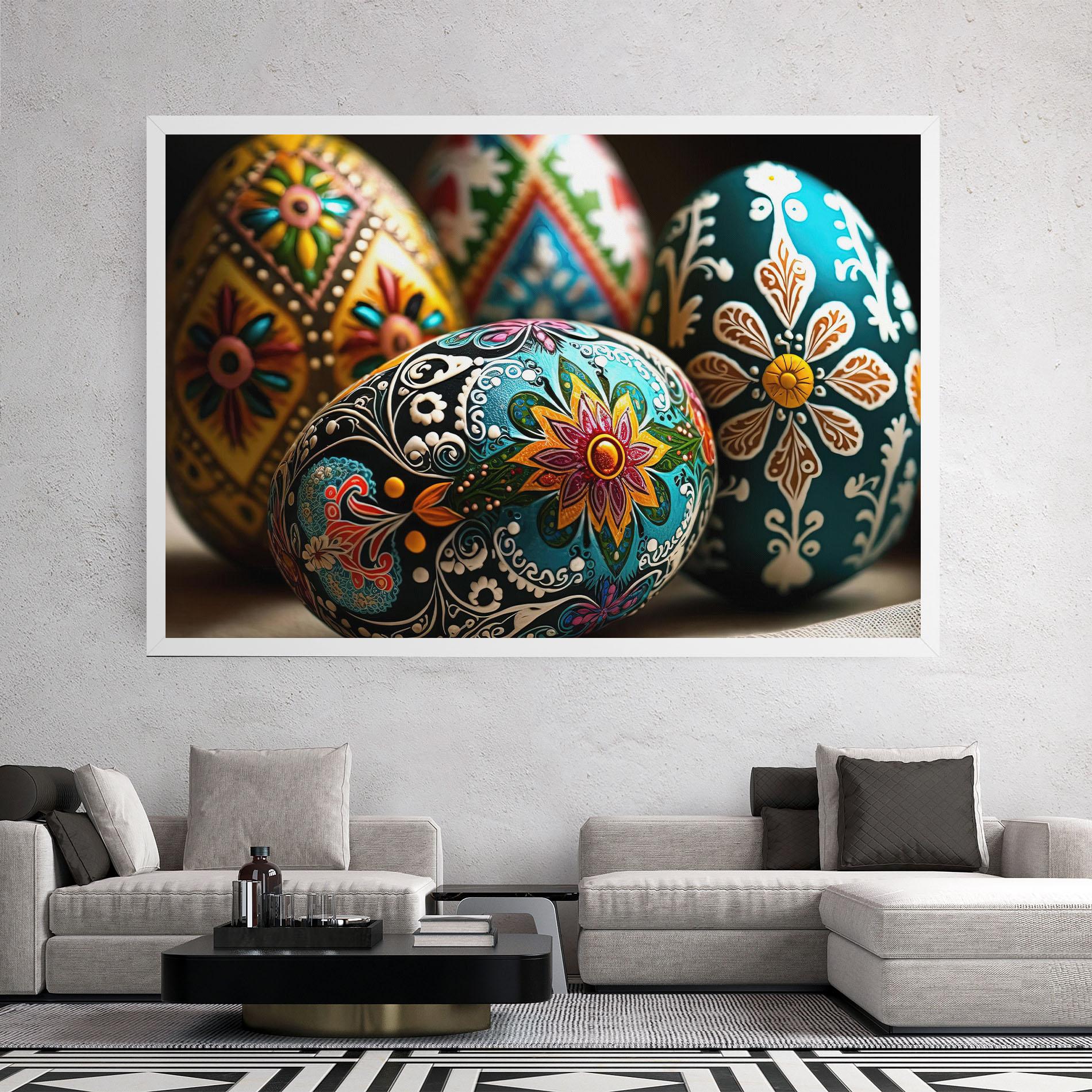Tablou Canvas Easter Eggs Ornament mockup 2