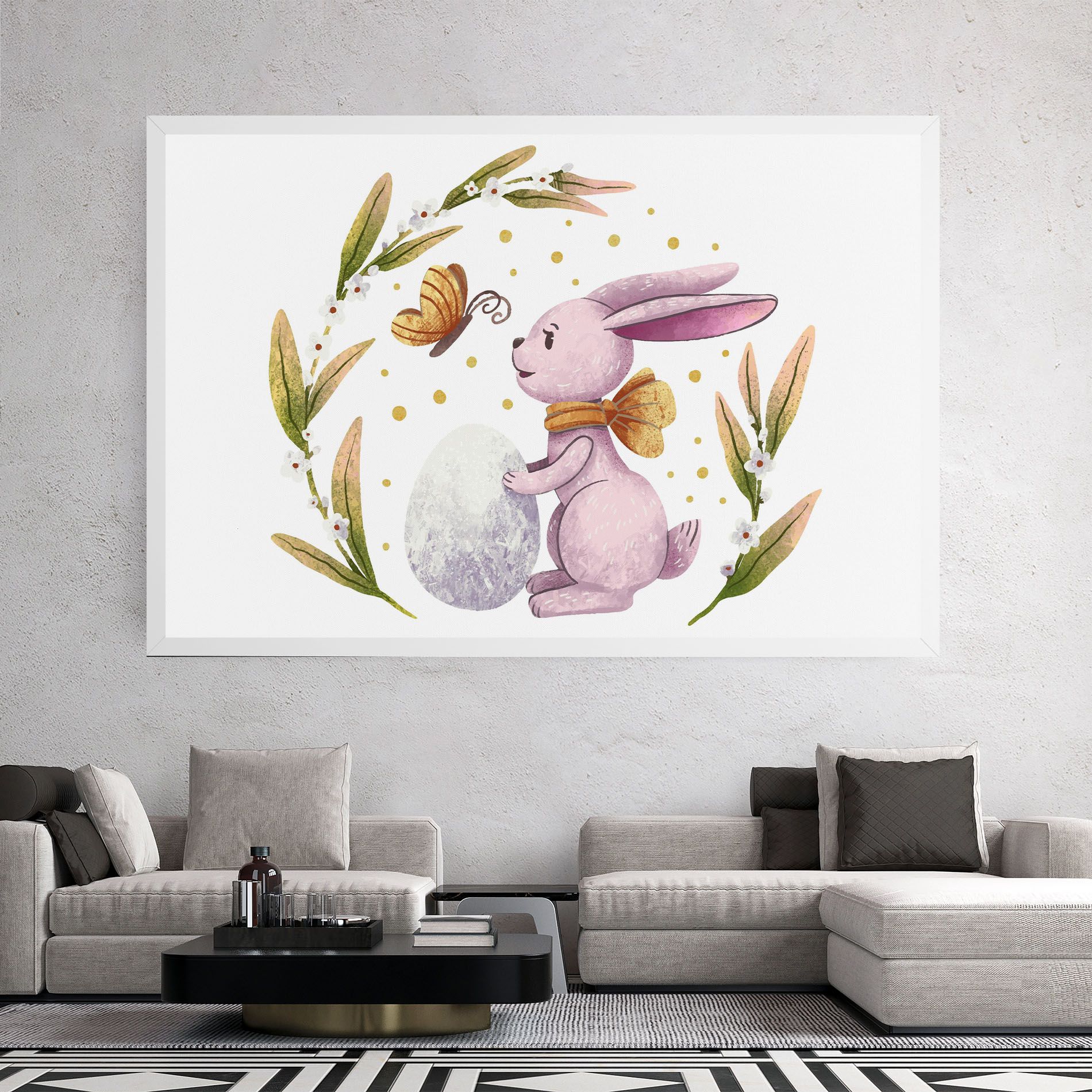 Easter Pink Bunny mockup 2