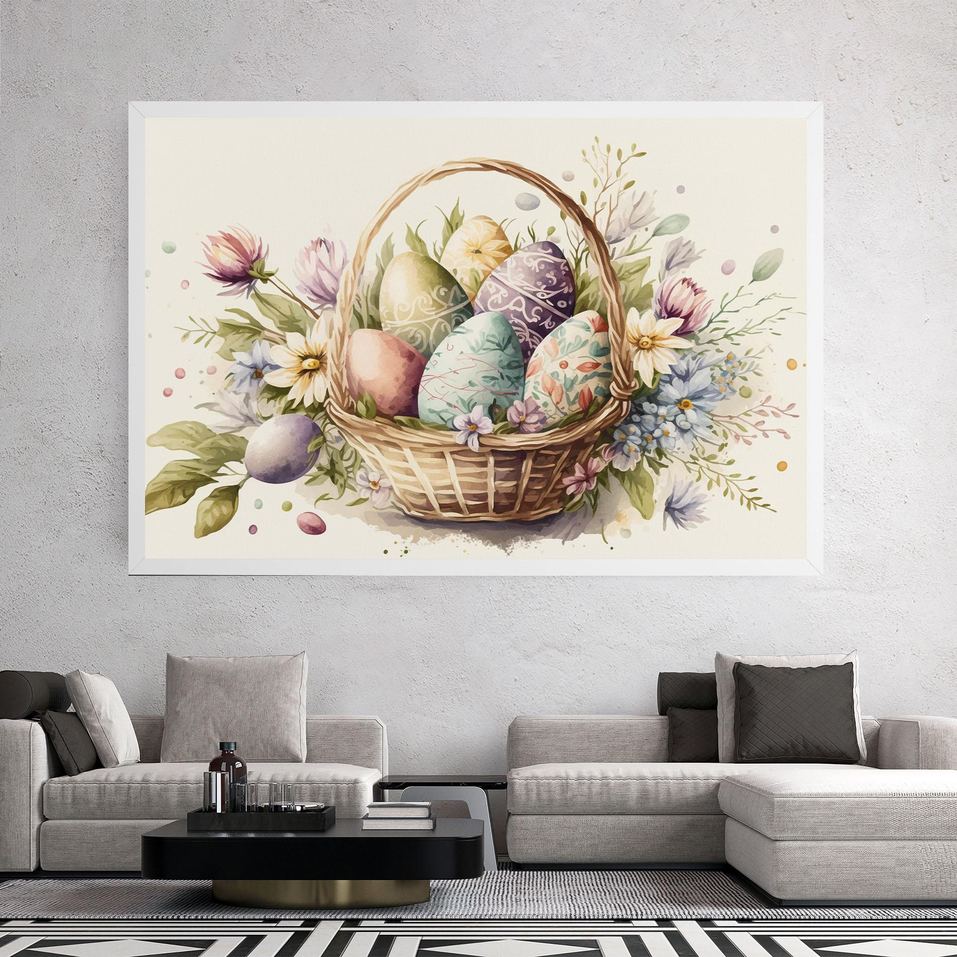 Tablou Canvas Eggs Basket mockup 2