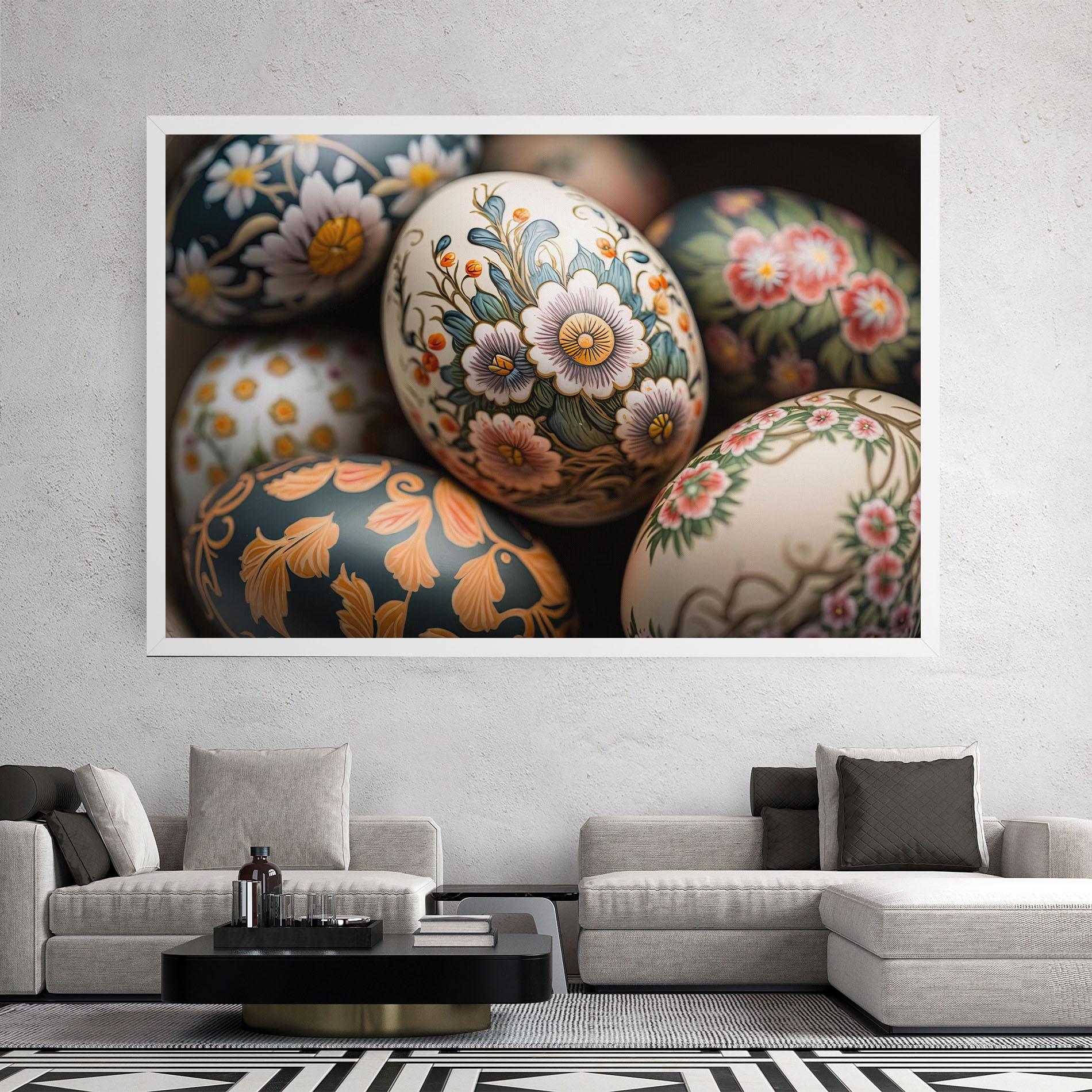 Tablou Canvas Floral Painted Eggs mockup 2