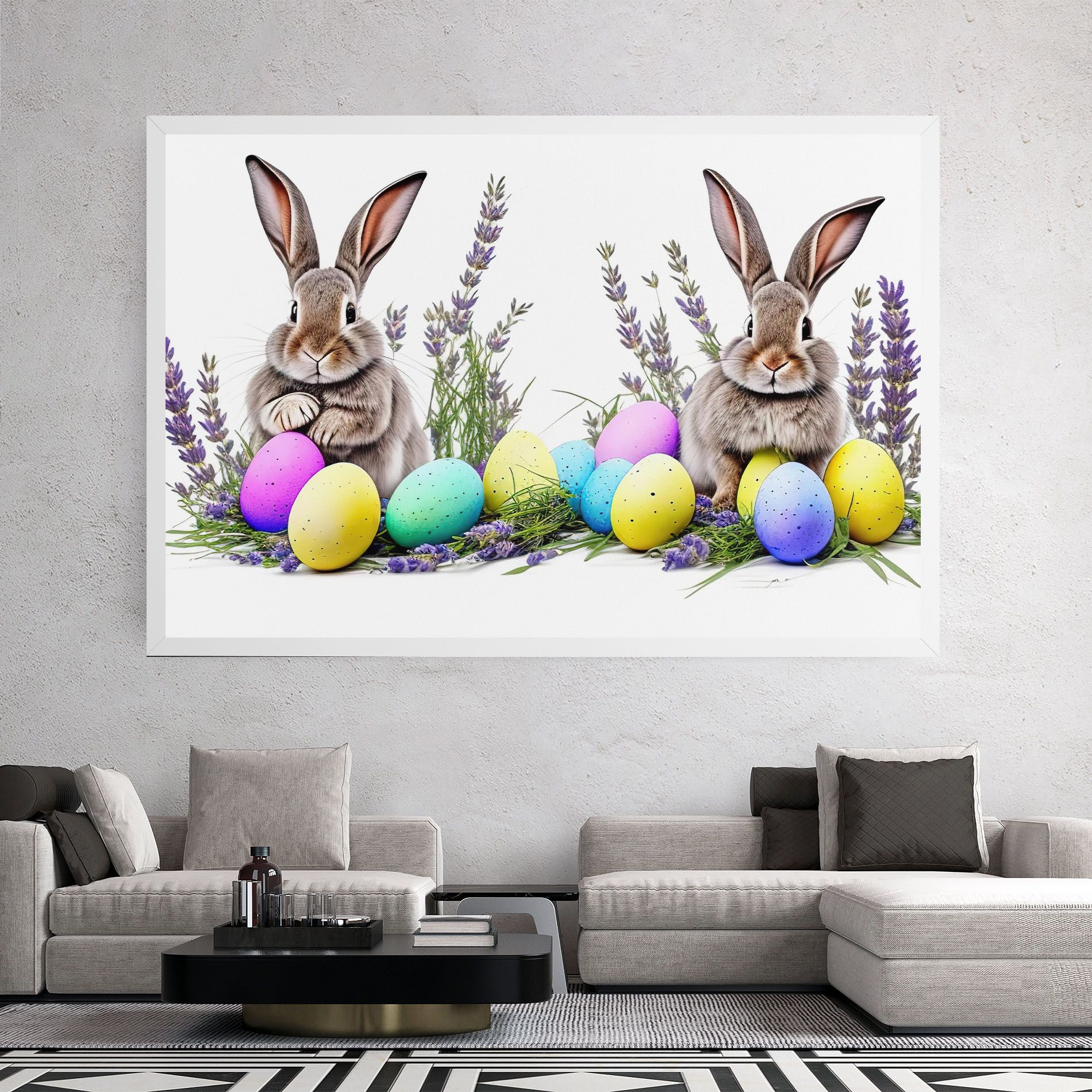 Flowers Easter Bunny mockup 2