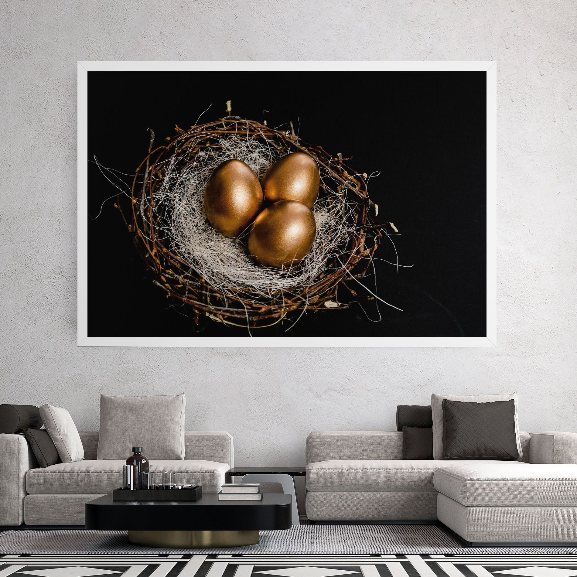 Pretty Golden Easter Eggs mockup 2