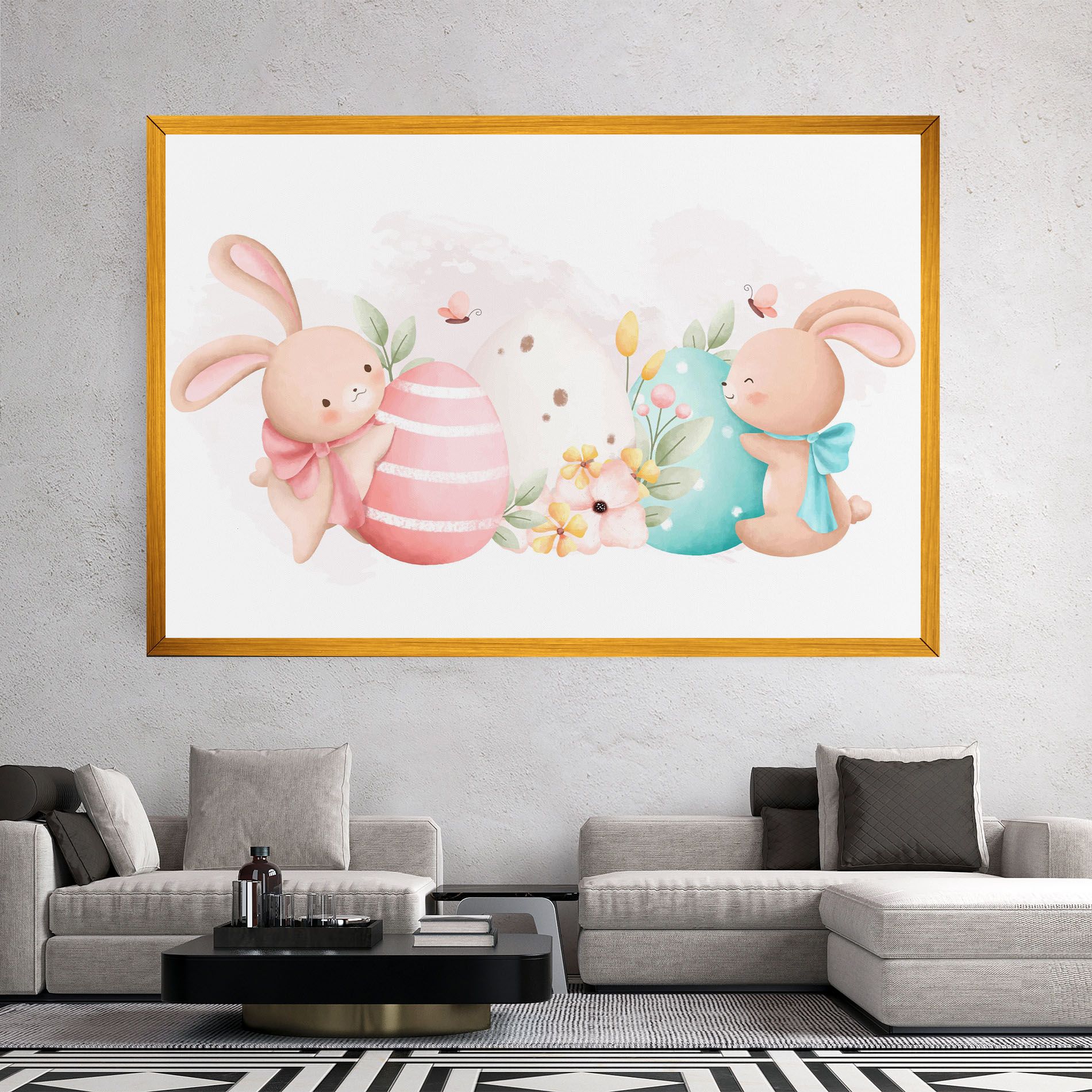 Cute Bunny Art mockup 2