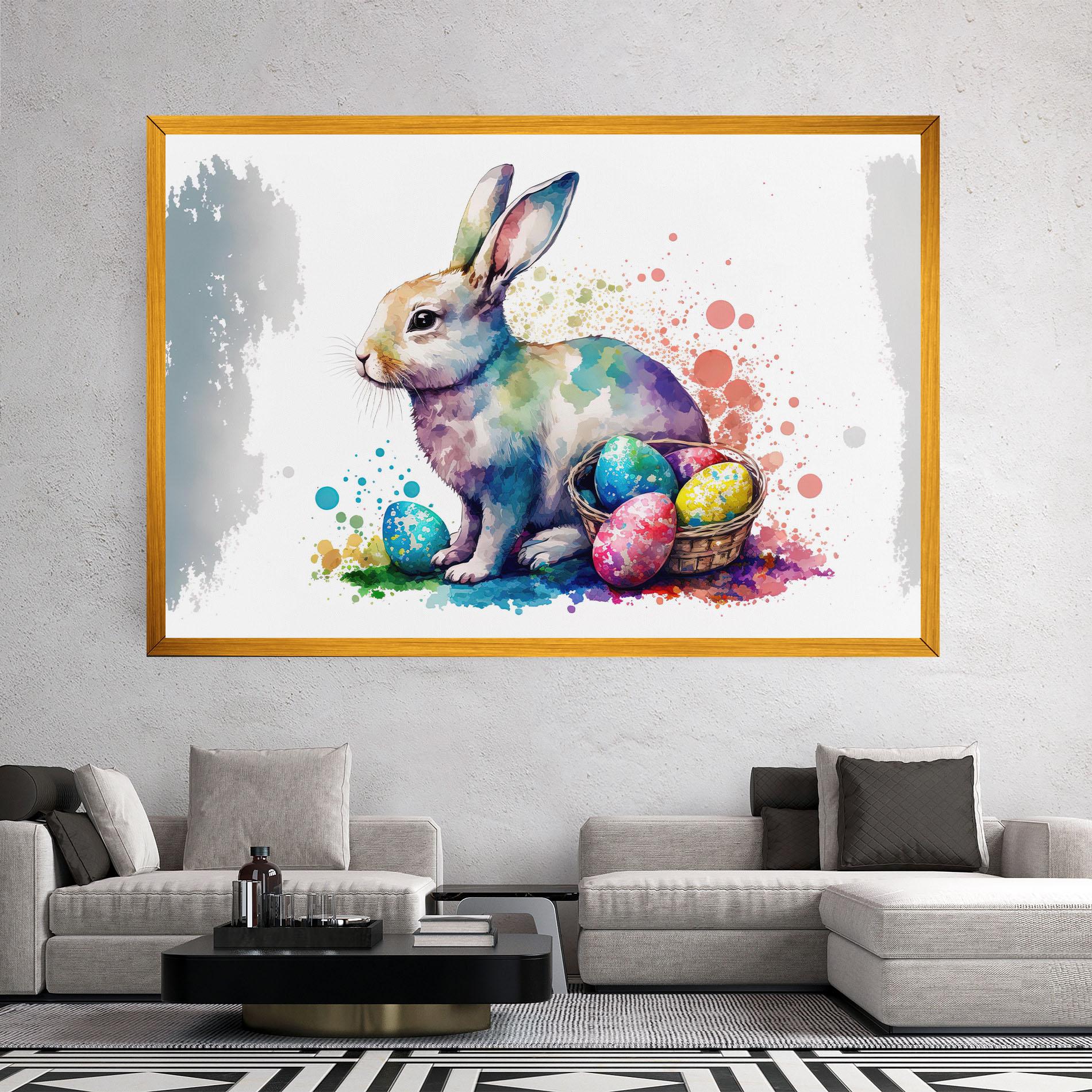 Tablou Canvas Easter Bunny Watercolor mockup 2