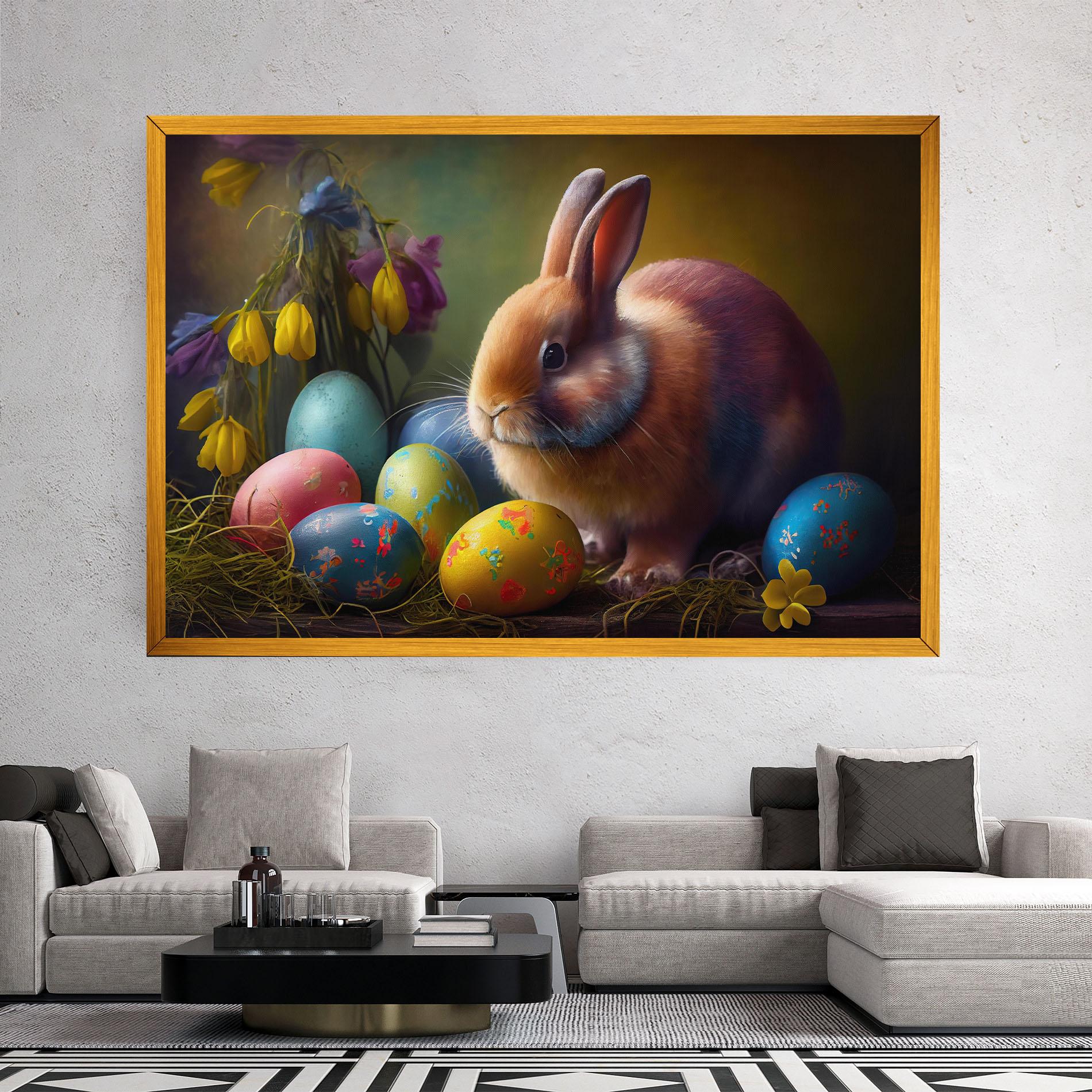 Tablou Canvas Easter Cute Rabbit mockup 2