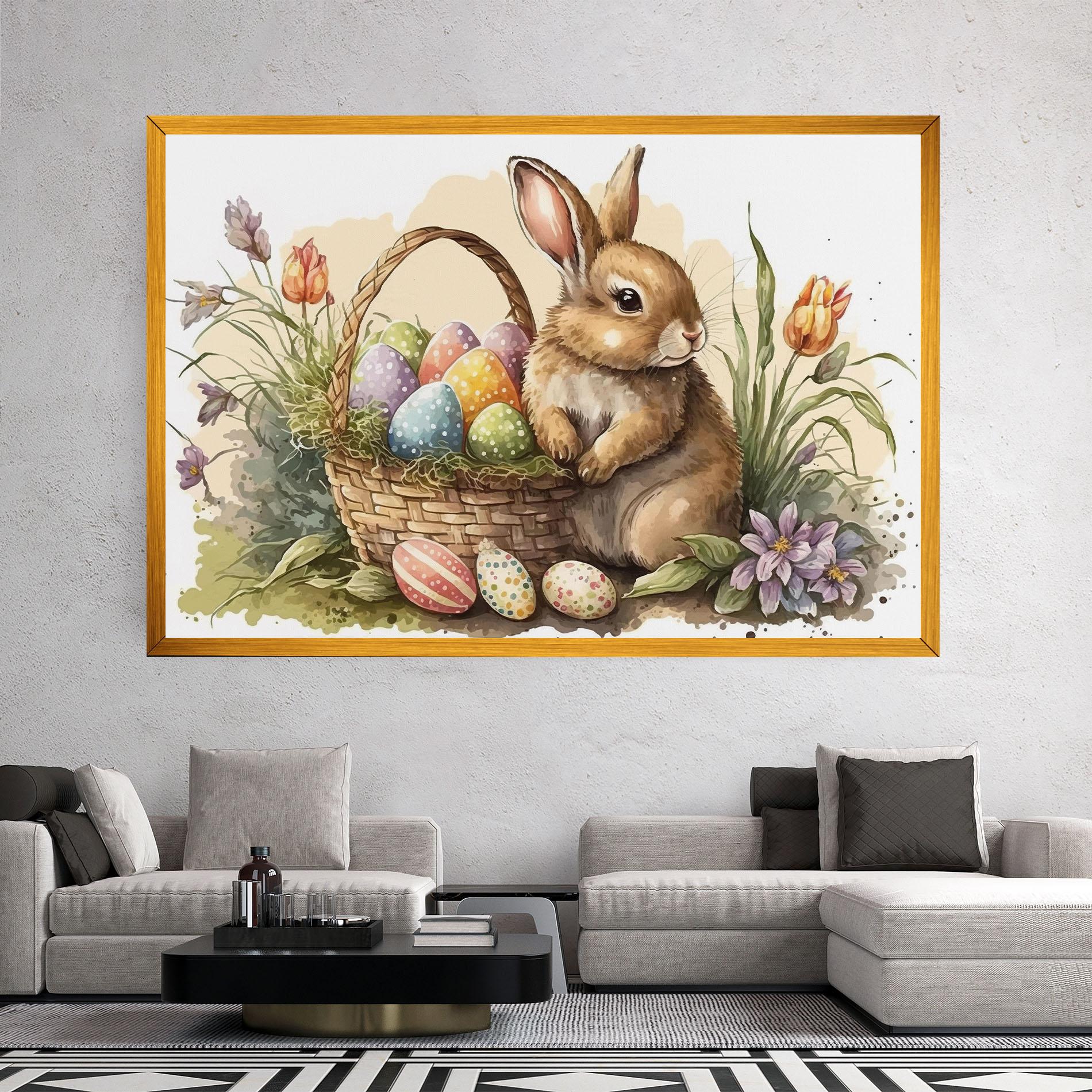 Tablou Canvas Eggs Baby Bunny mockup 2