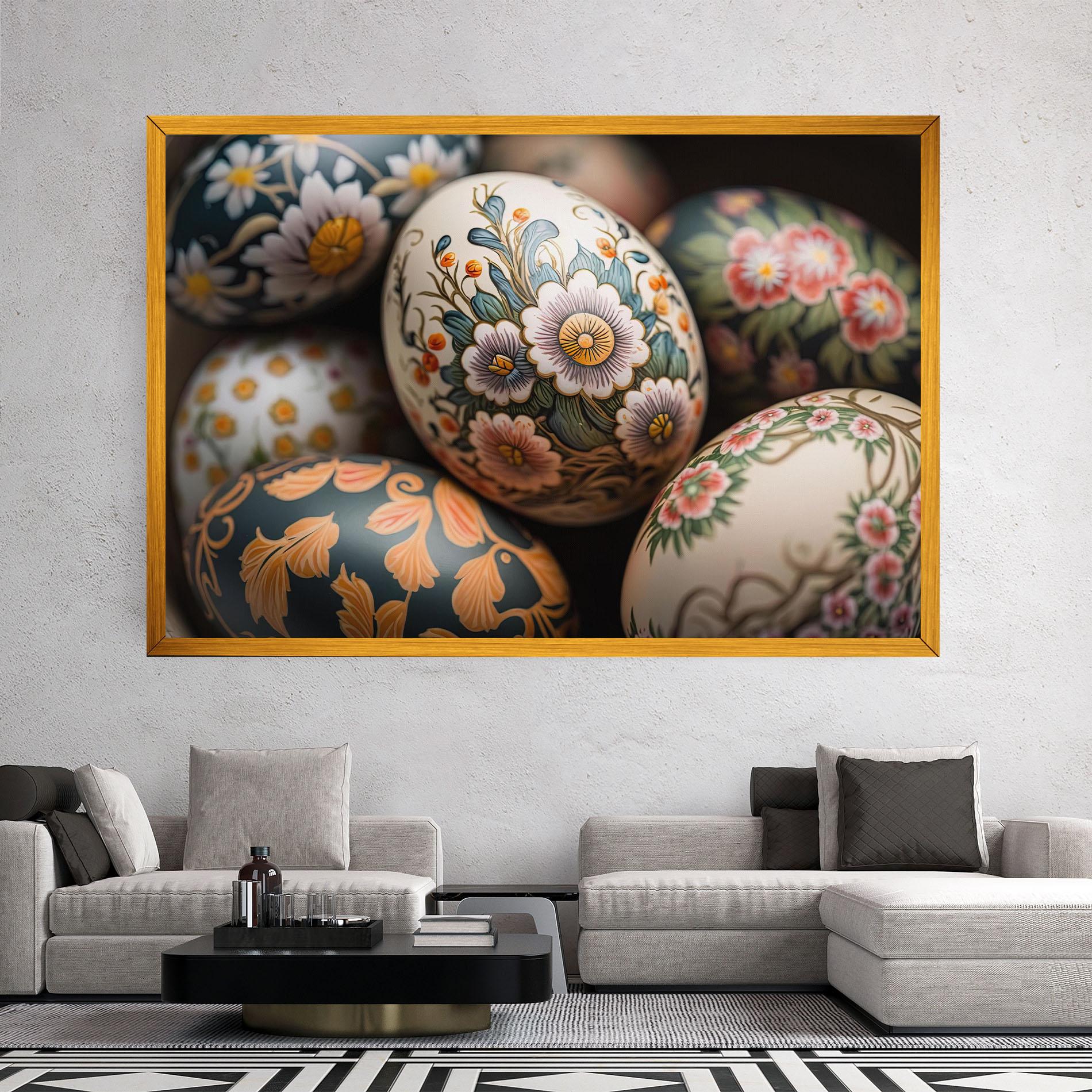 Tablou Canvas Floral Painted Eggs mockup 2