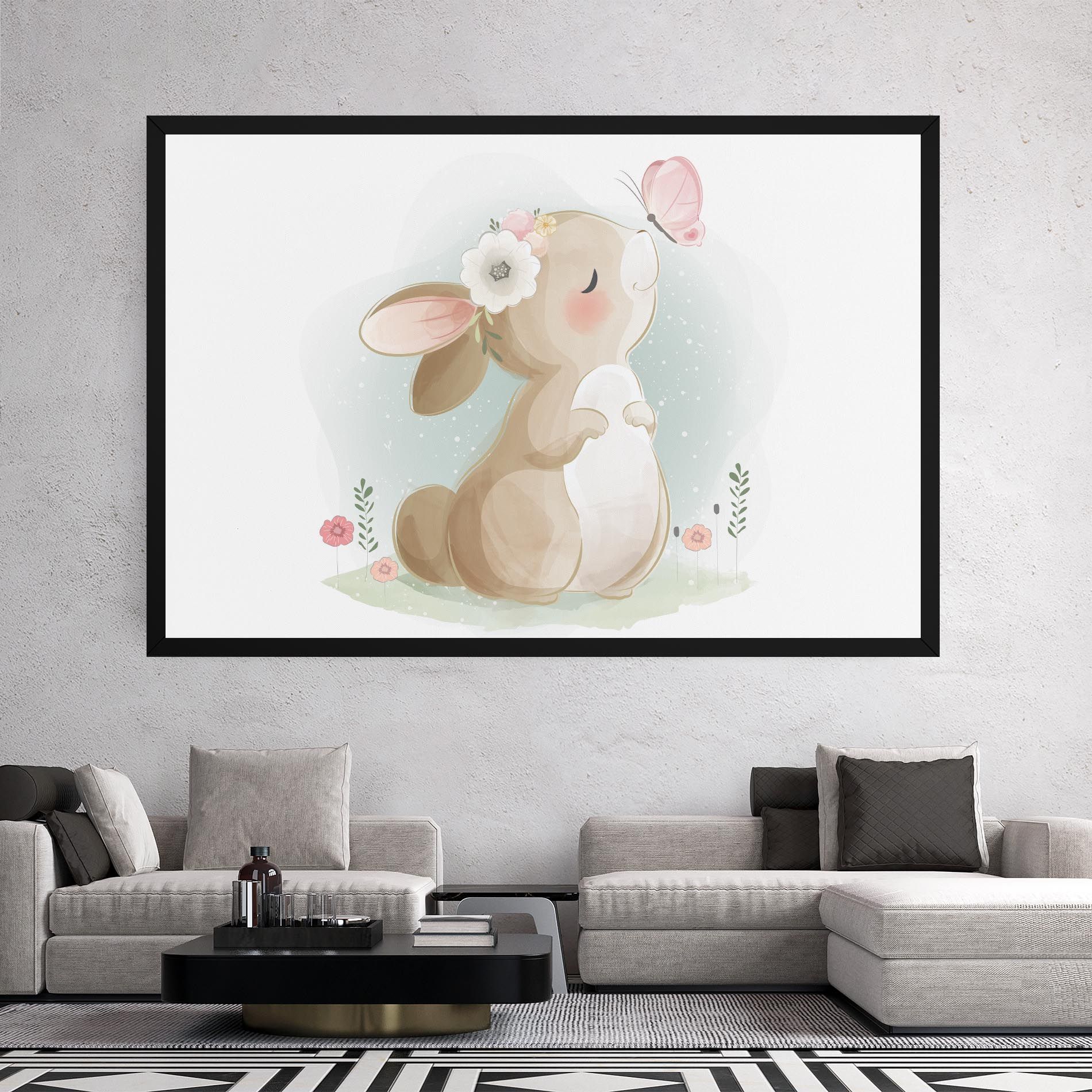 Butterfly On Bunny Nose mockup 2