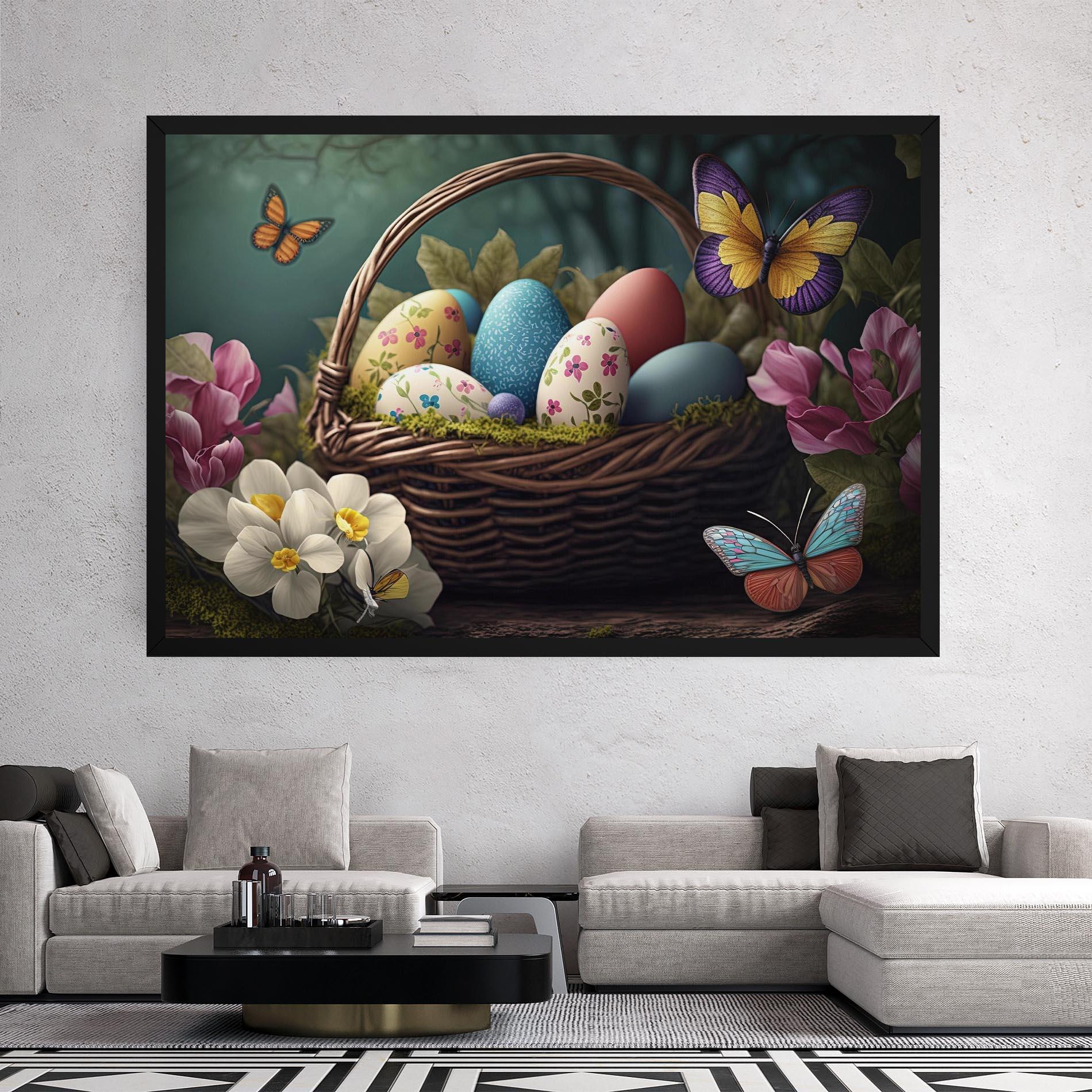 Tablou Canvas Easter Eggs Butterfly mockup 2