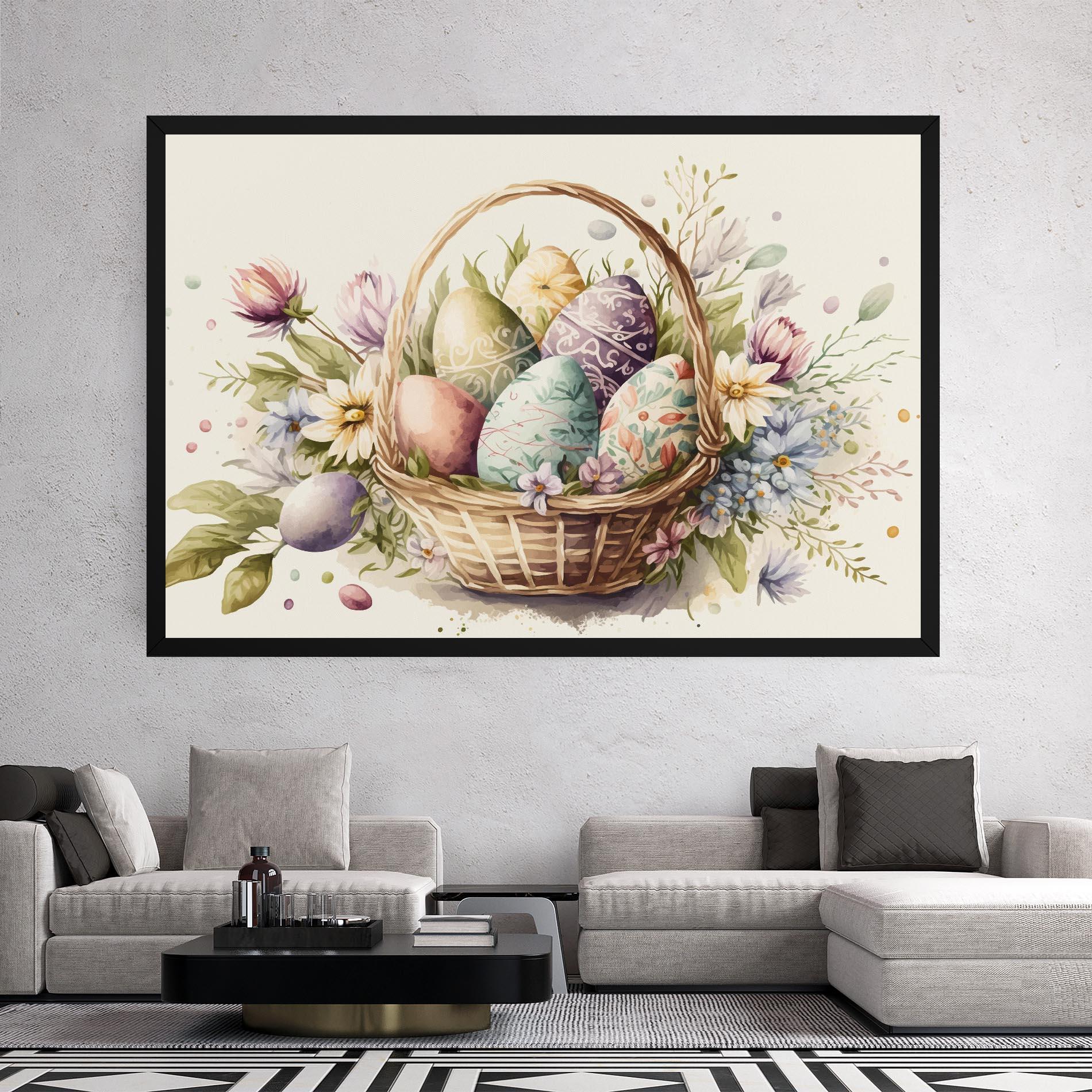 Tablou Canvas Eggs Basket mockup 2