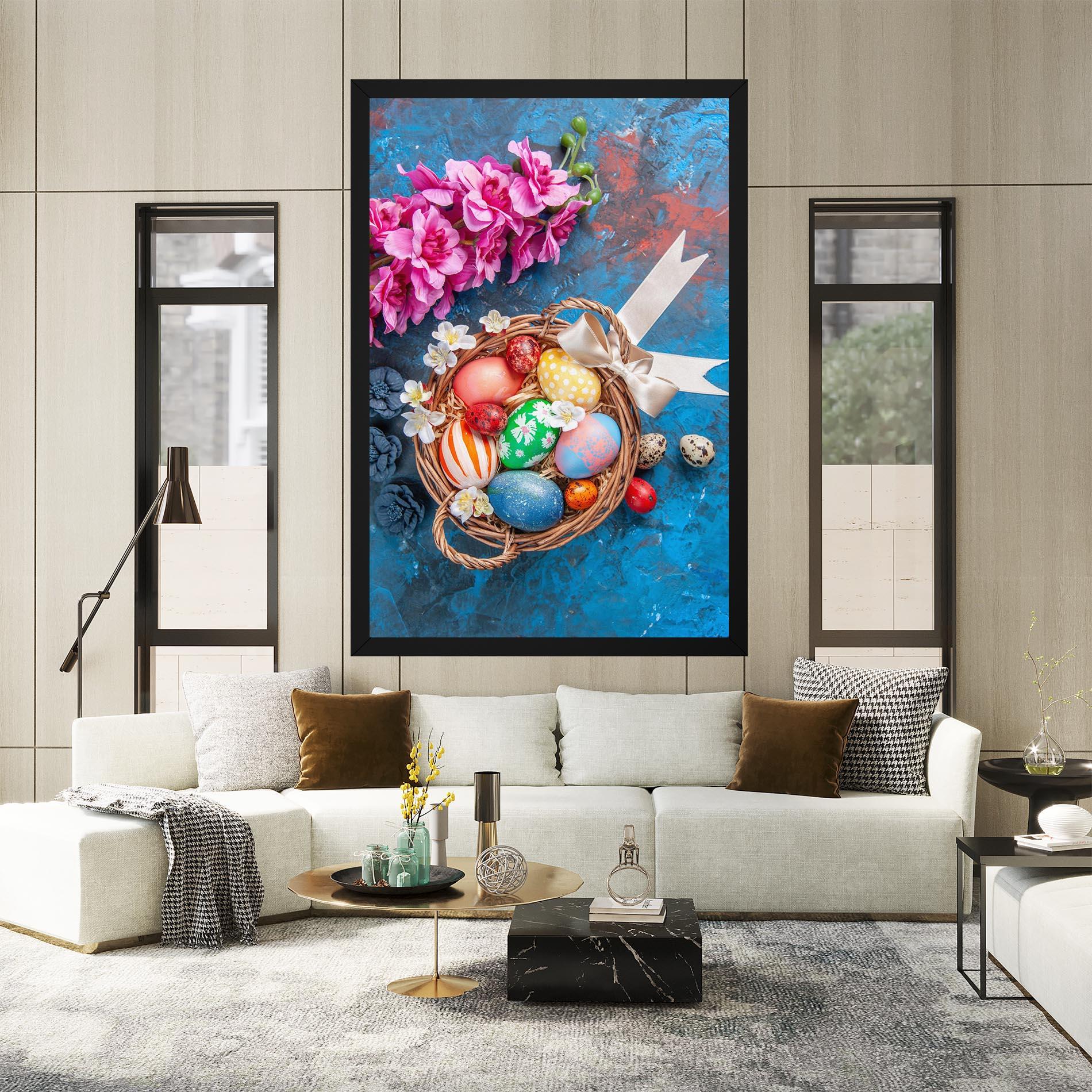 Tablou Canvas Colored Easter Eggs mockup 2