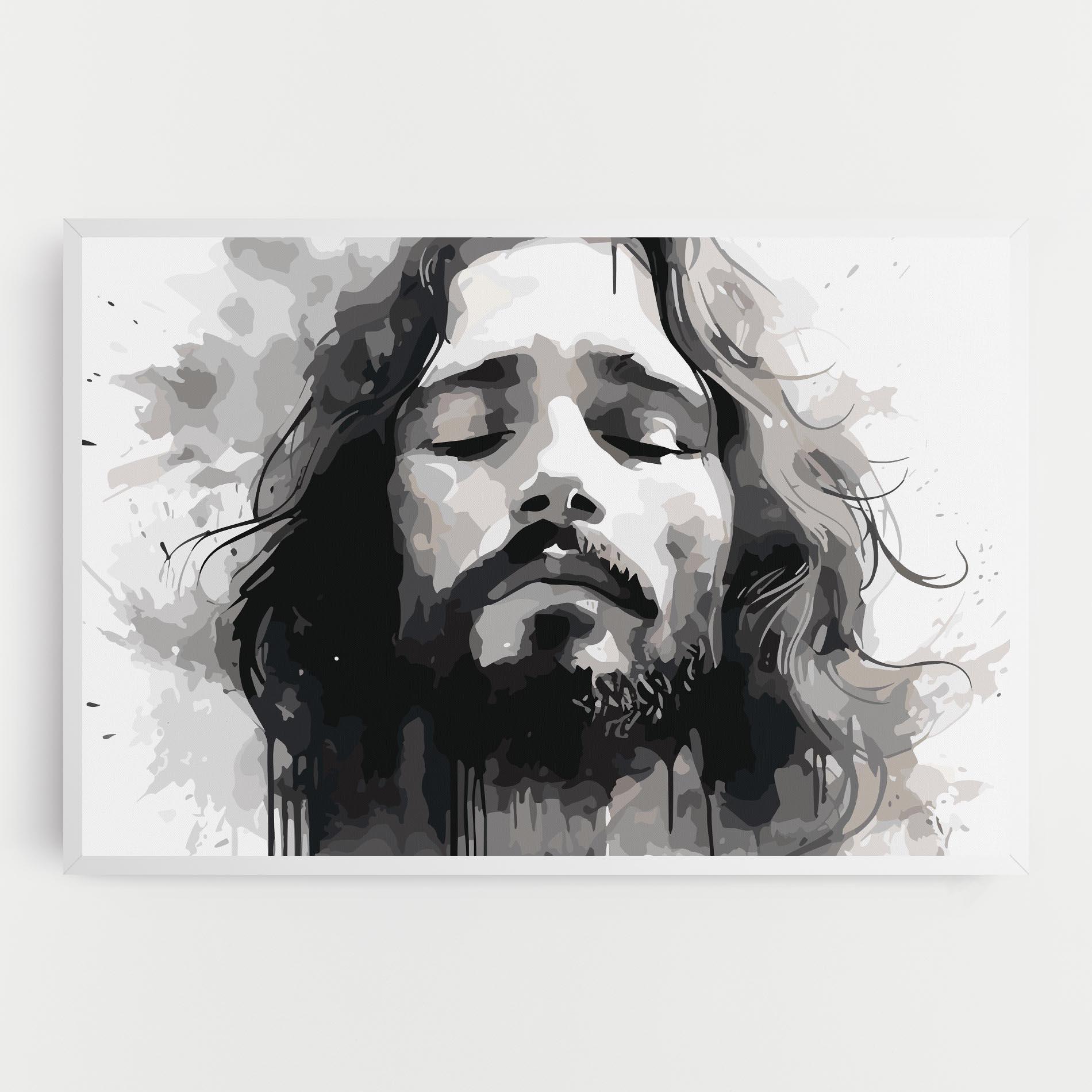 Tablou Canvas Jesus Ink Art mockup 0