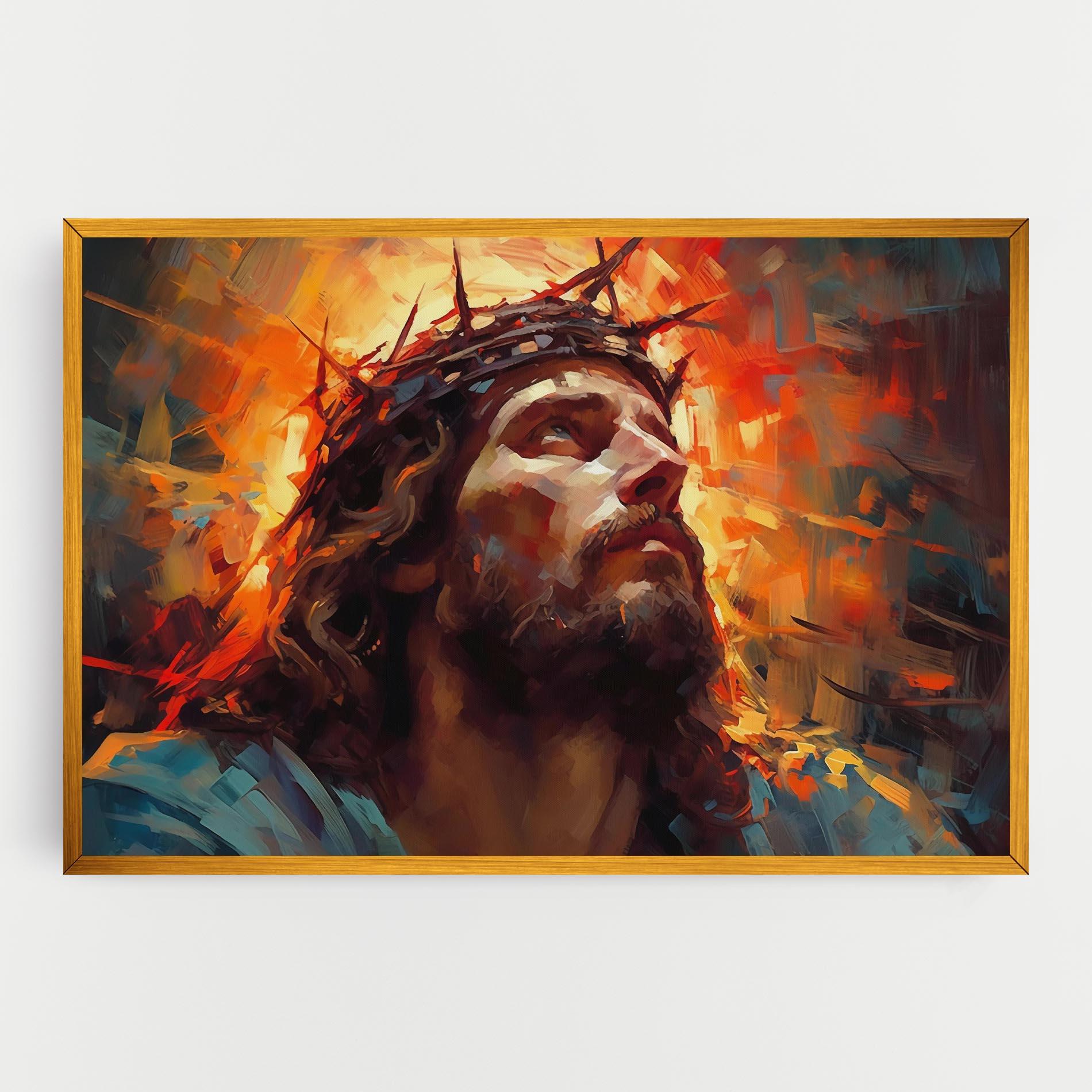 Tablou Canvas Jesus Crown Light mockup 0