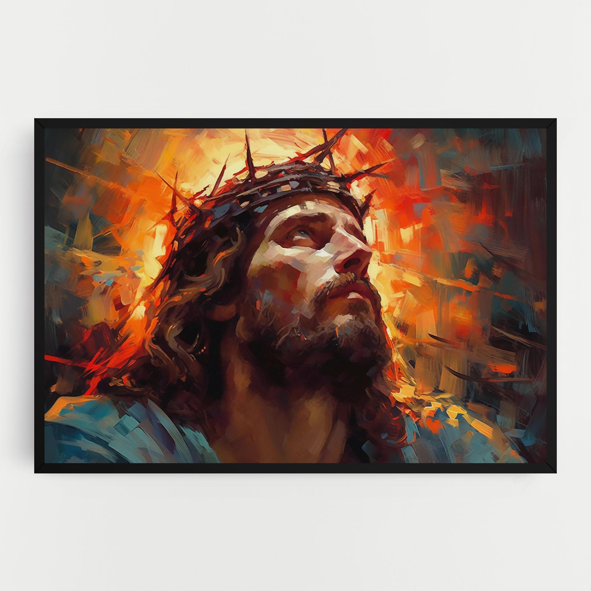 Tablou Canvas Jesus Crown Light mockup 0
