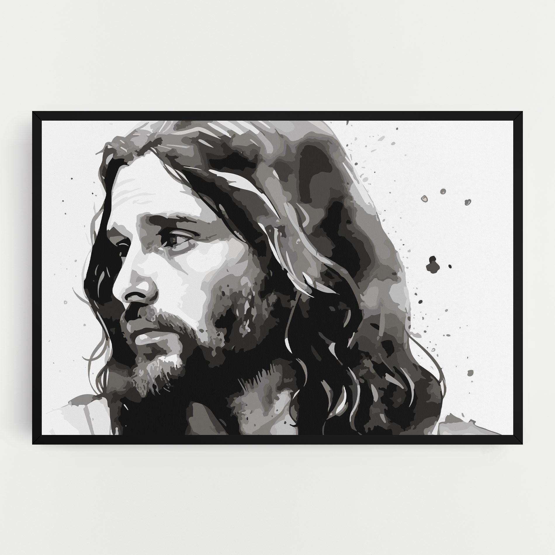 Tablou Canvas Jesus Watercolor mockup 0
